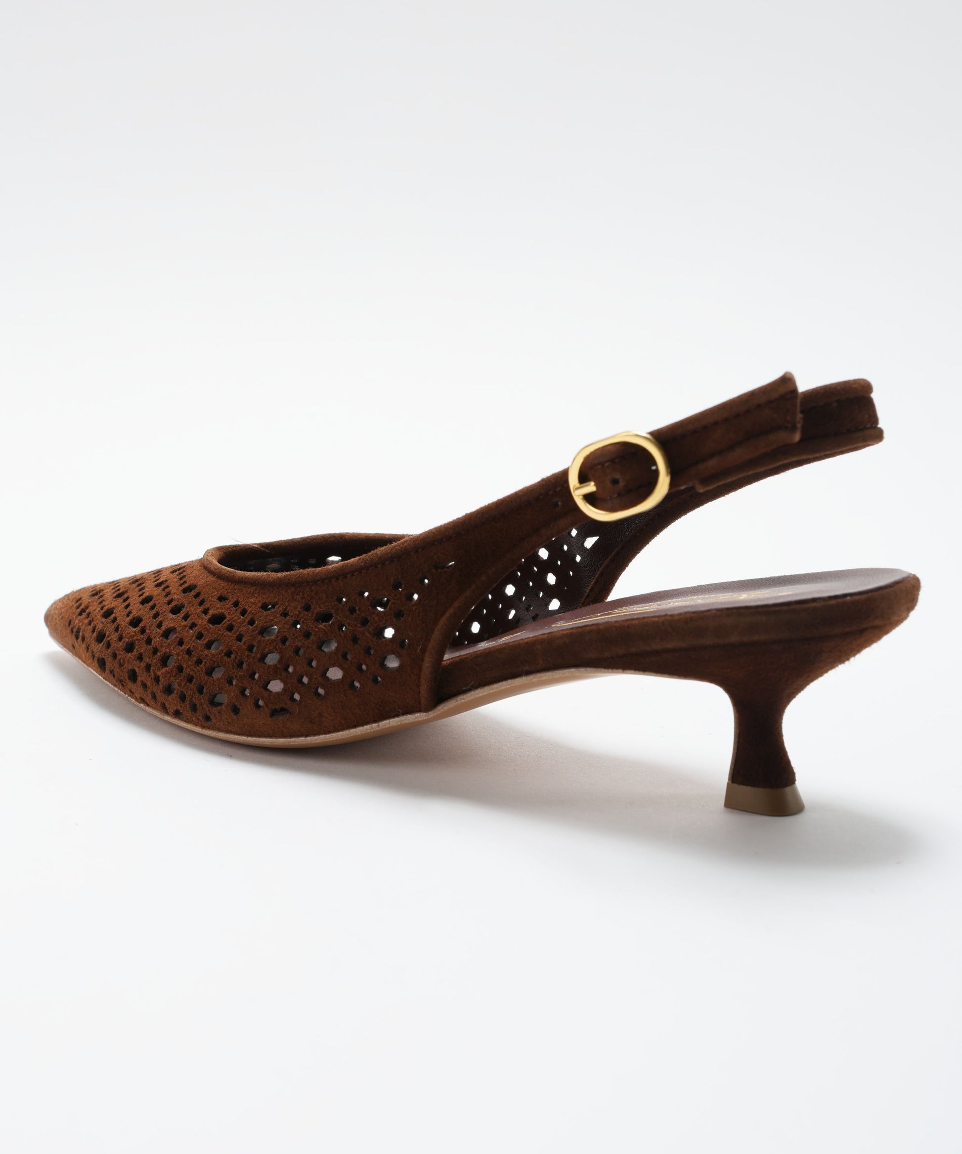 Chanel BIANCA DI Chanel Effetto Traforato Scamosciato Cioccolato | BIANCA DI