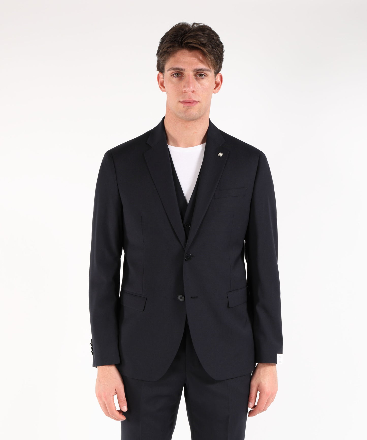 MANUEL RITZ Abito drop 8 con gilet e pantalone coordinato