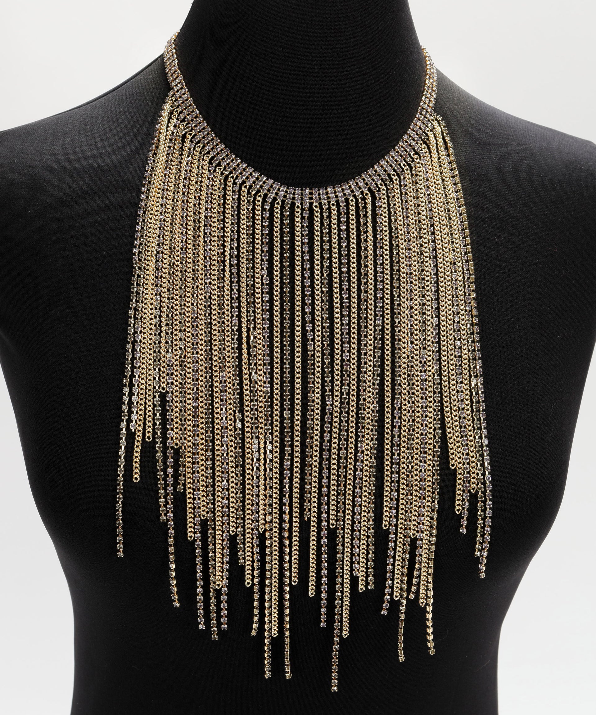 D'ANDREA COLLECTION Collana effetto frangia con strass