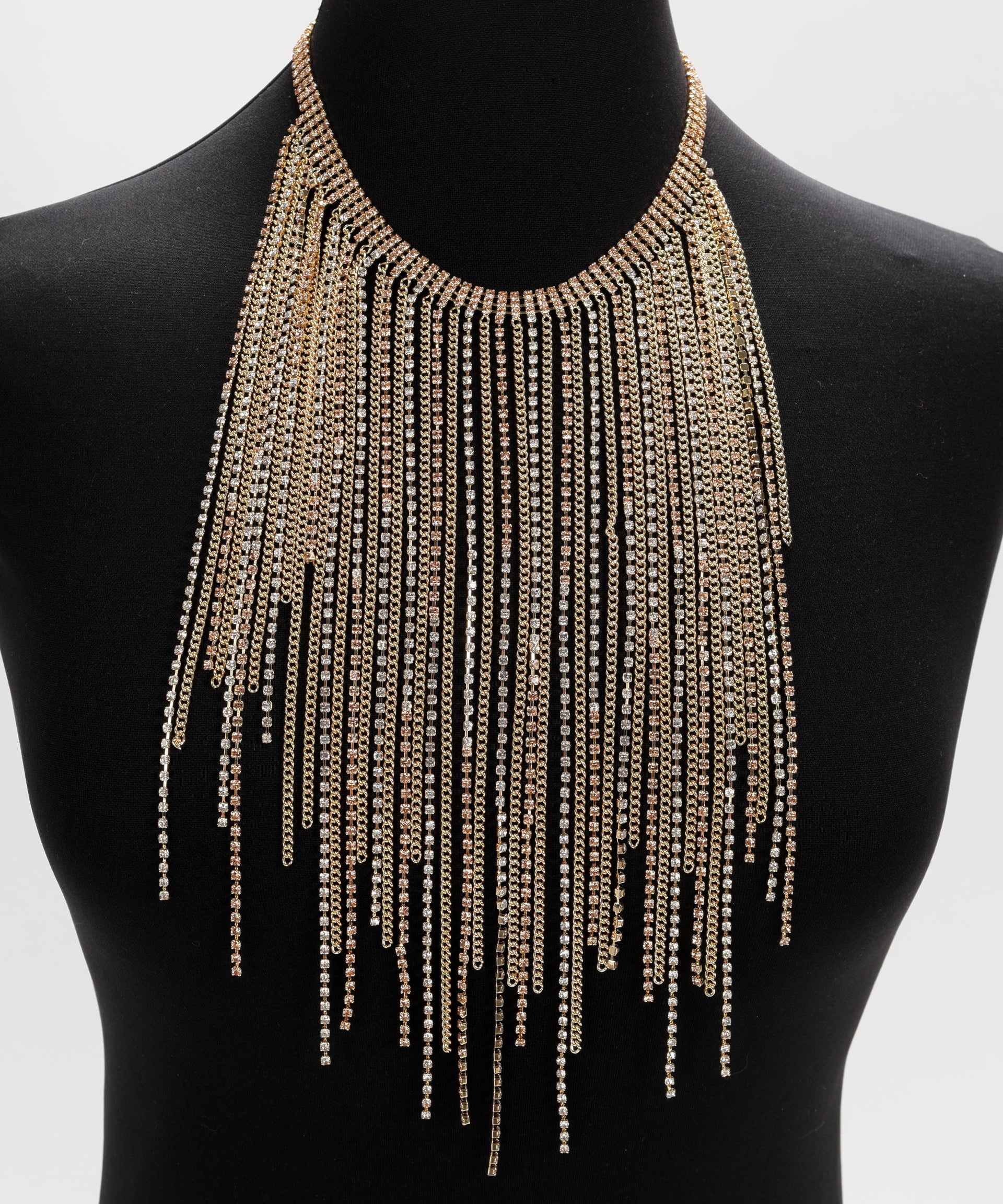 D'ANDREA COLLECTION Collana effetto frangia con strass