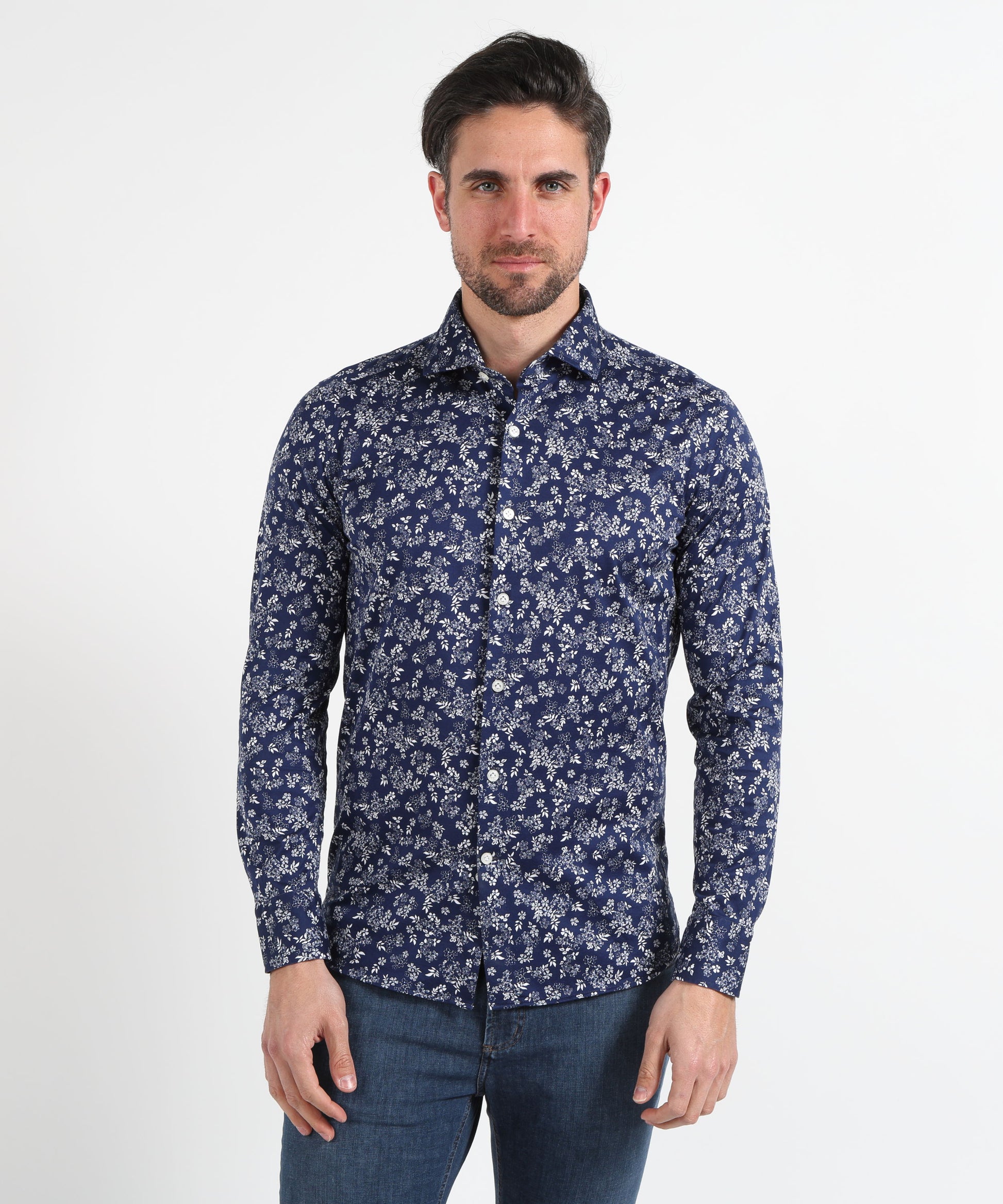 Shirts SONRISA Cotton Blossom Shirt Fantasia blu | SONRISA
