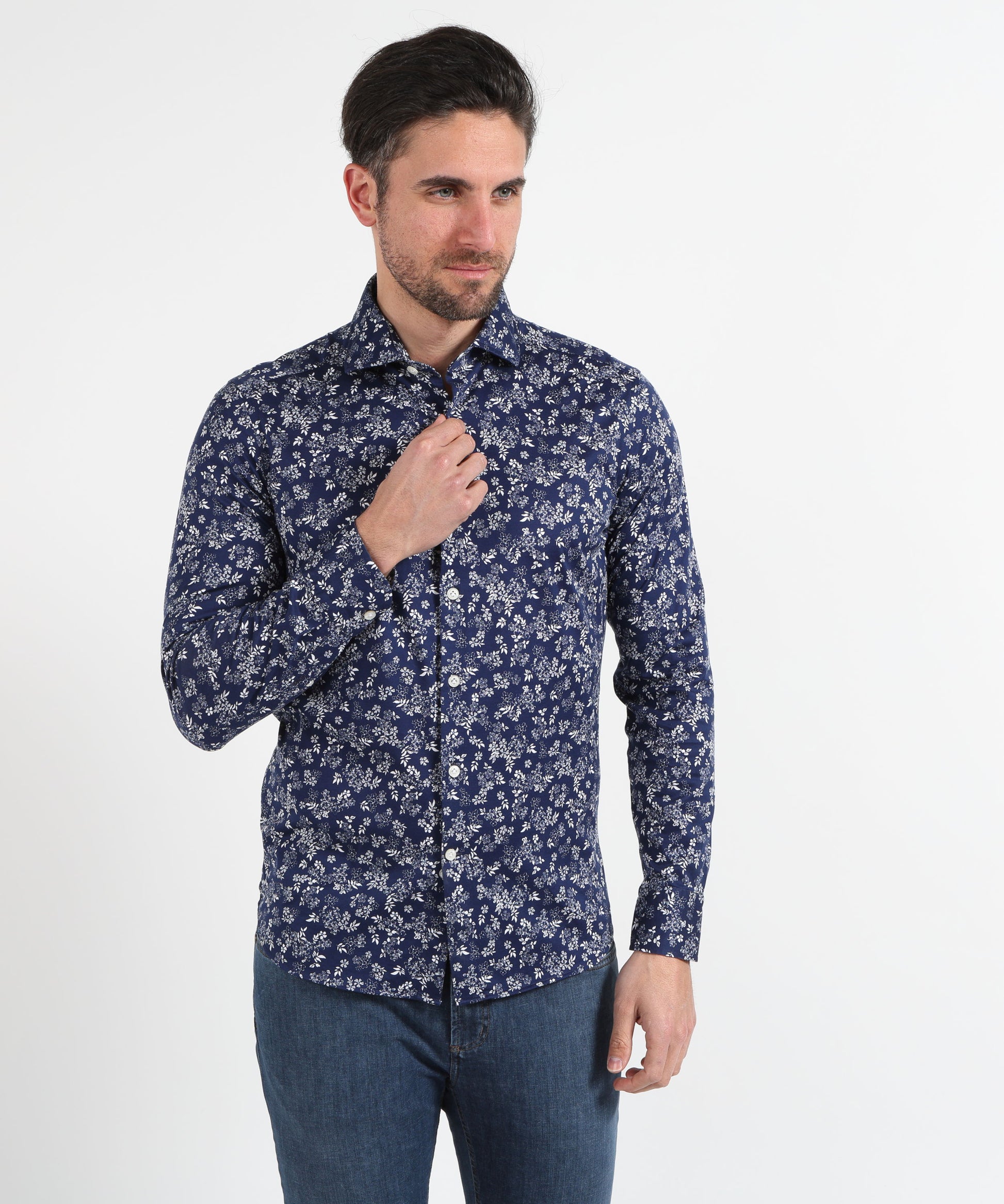 Shirts SONRISA Cotton Blossom Shirt Fantasia blu | SONRISA