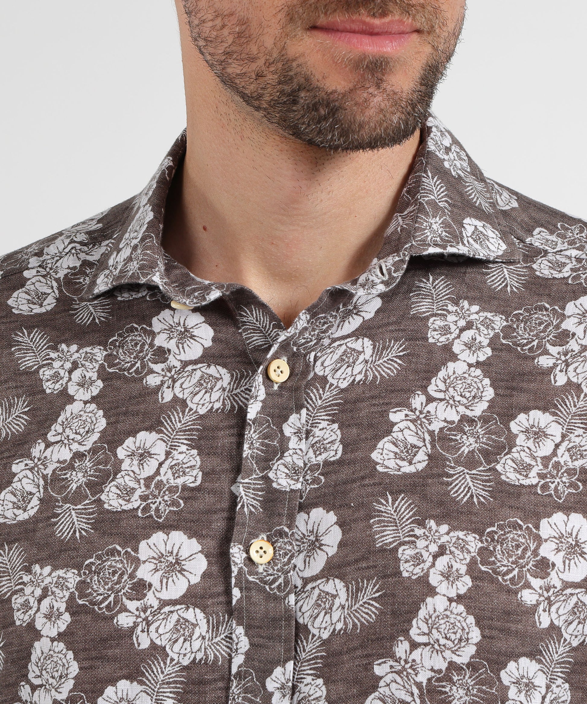 Shirts SONRISA Silver Luxury Line Shirt Fantasia marrone | SONRISA