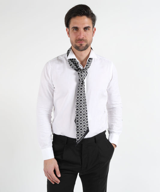 TAGLIATORE Foulard Reversibile con Disegno Geometrico