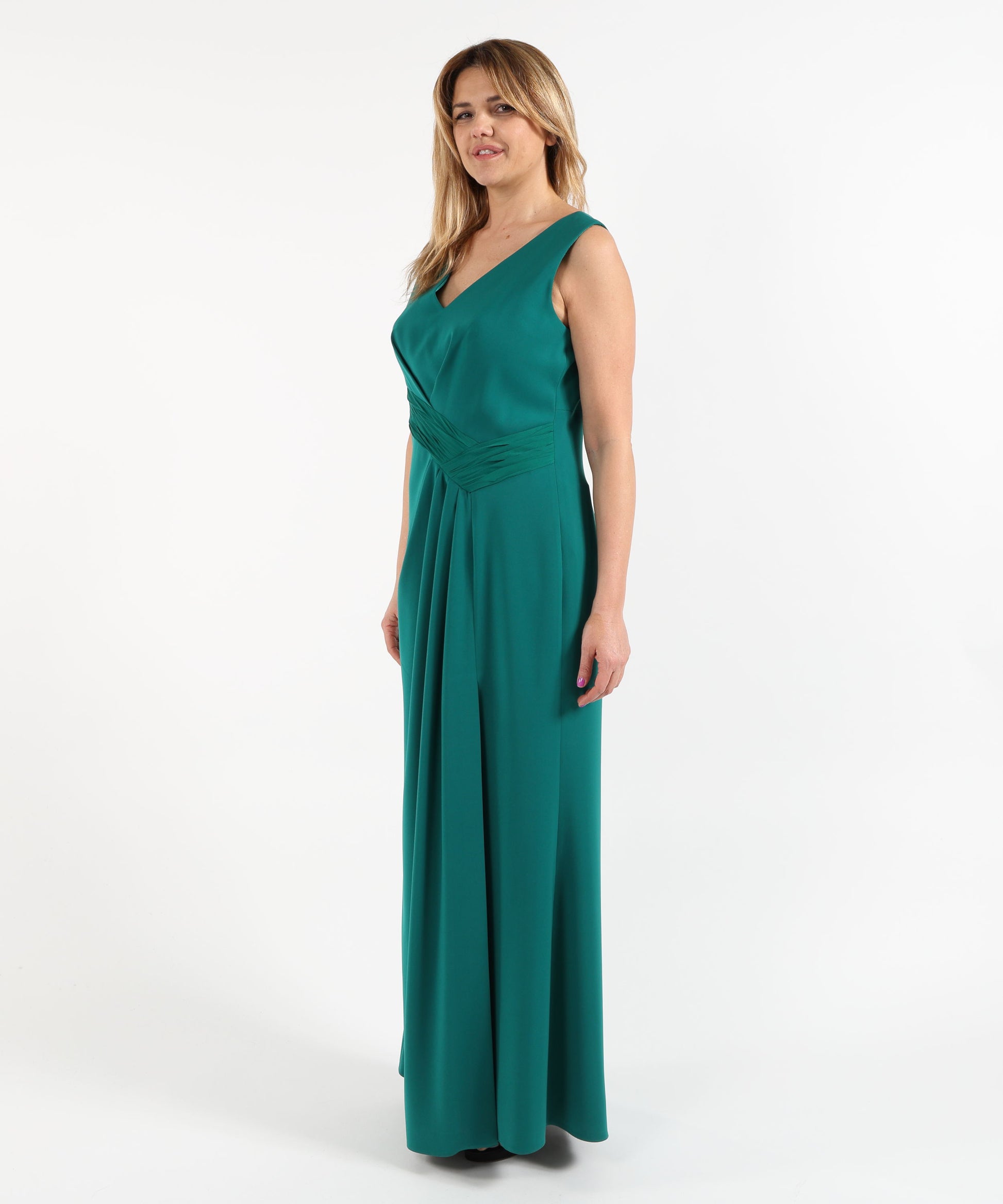 Abiti ANTONIO D'ERRICO Abito Lungo con Spacco Laterale Verde | ANTONIO D'ERRICO