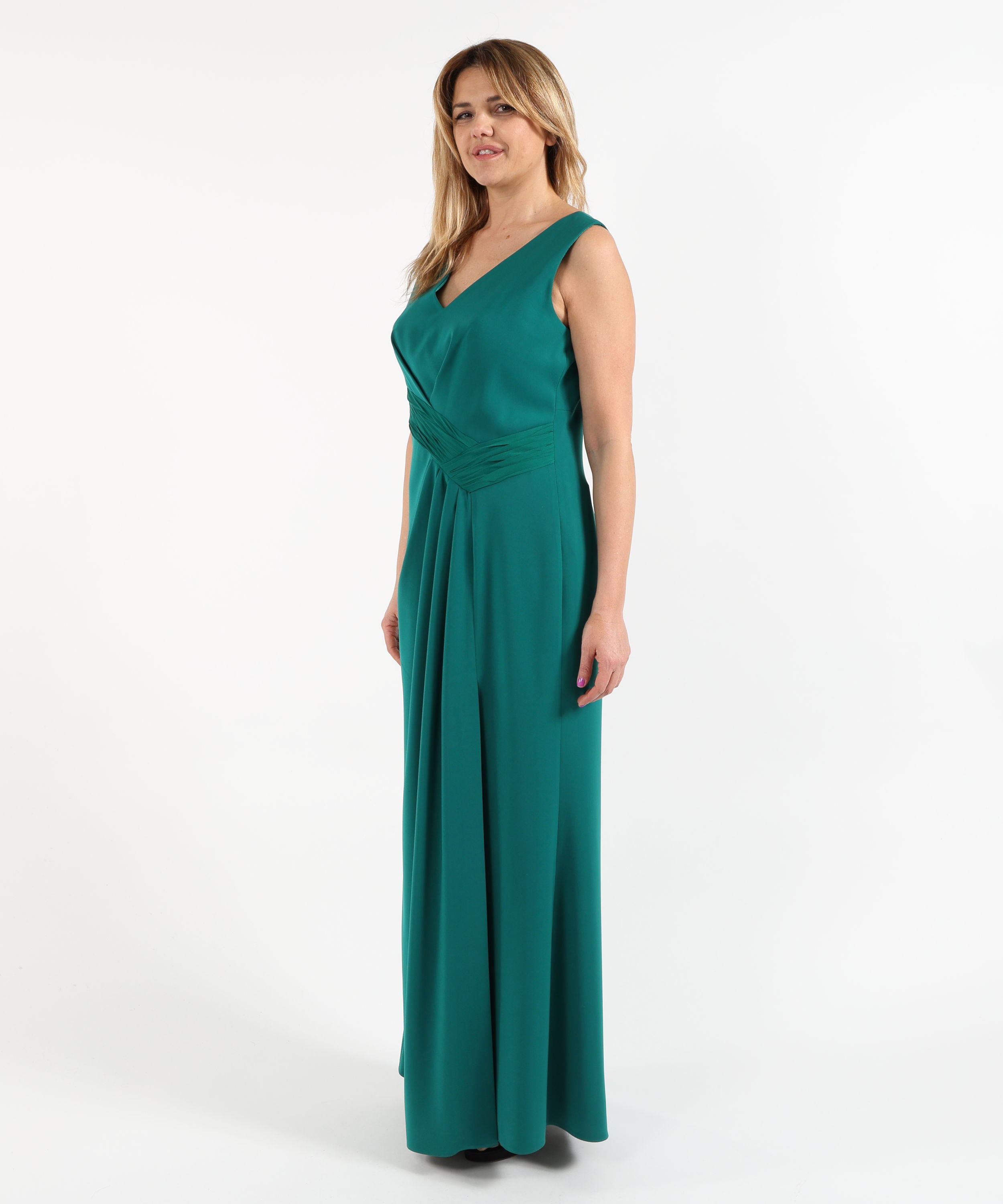 Abiti ANTONIO D'ERRICO Abito Lungo con Spacco Laterale Verde | ANTONIO D'ERRICO