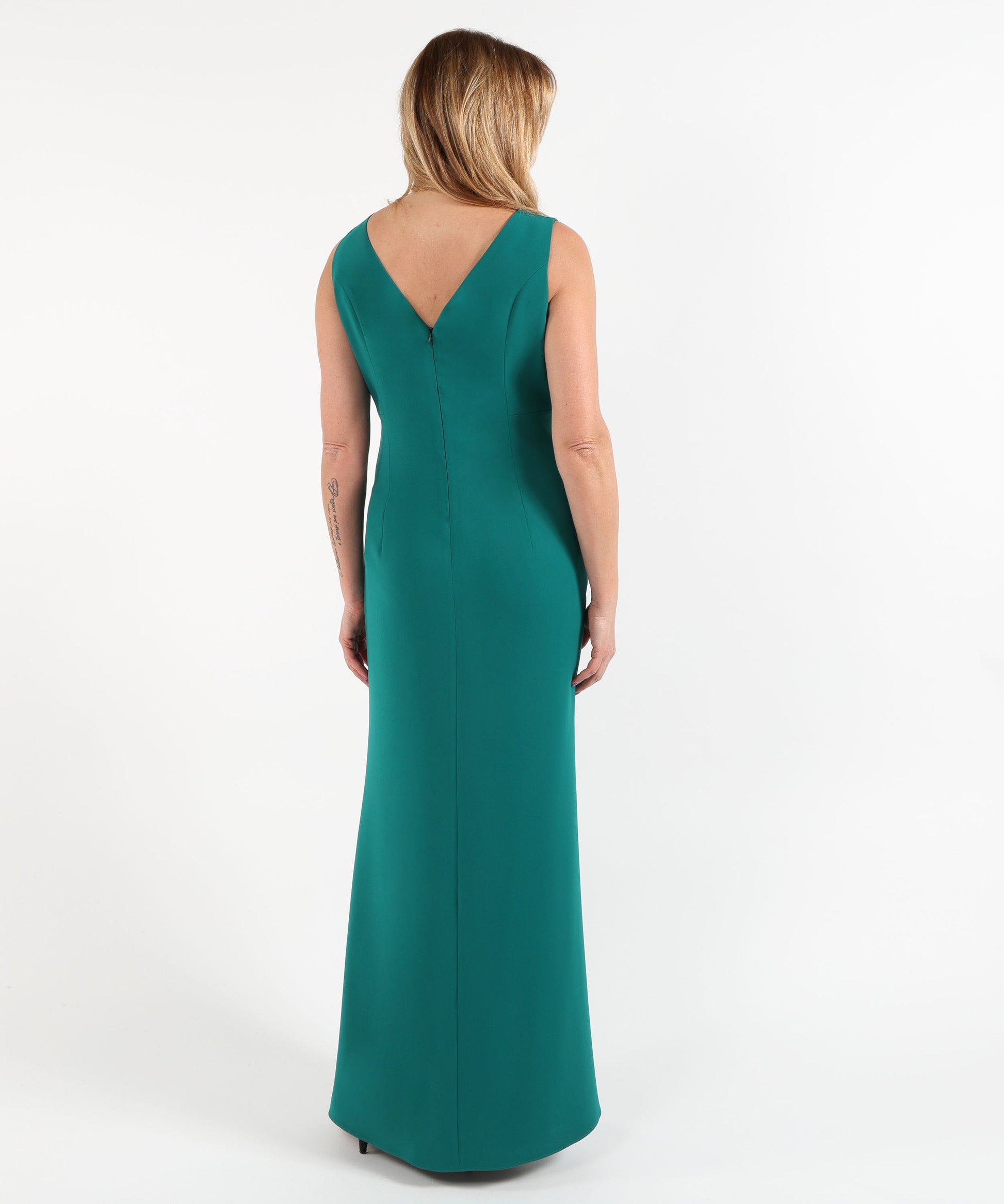 Abiti ANTONIO D'ERRICO Abito Lungo con Spacco Laterale Verde | ANTONIO D'ERRICO