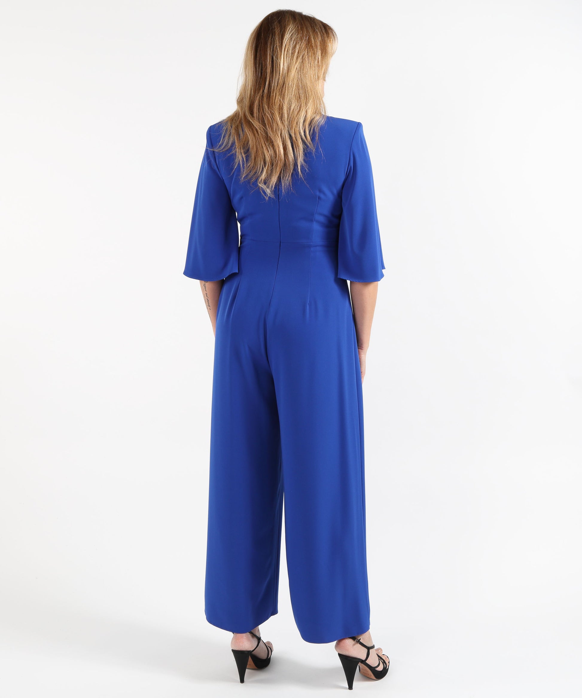 Jumpsuits SONIA PENA Elegant Jumpsuit with 3/4 Sleeves Zaffiro | SONIA PENA