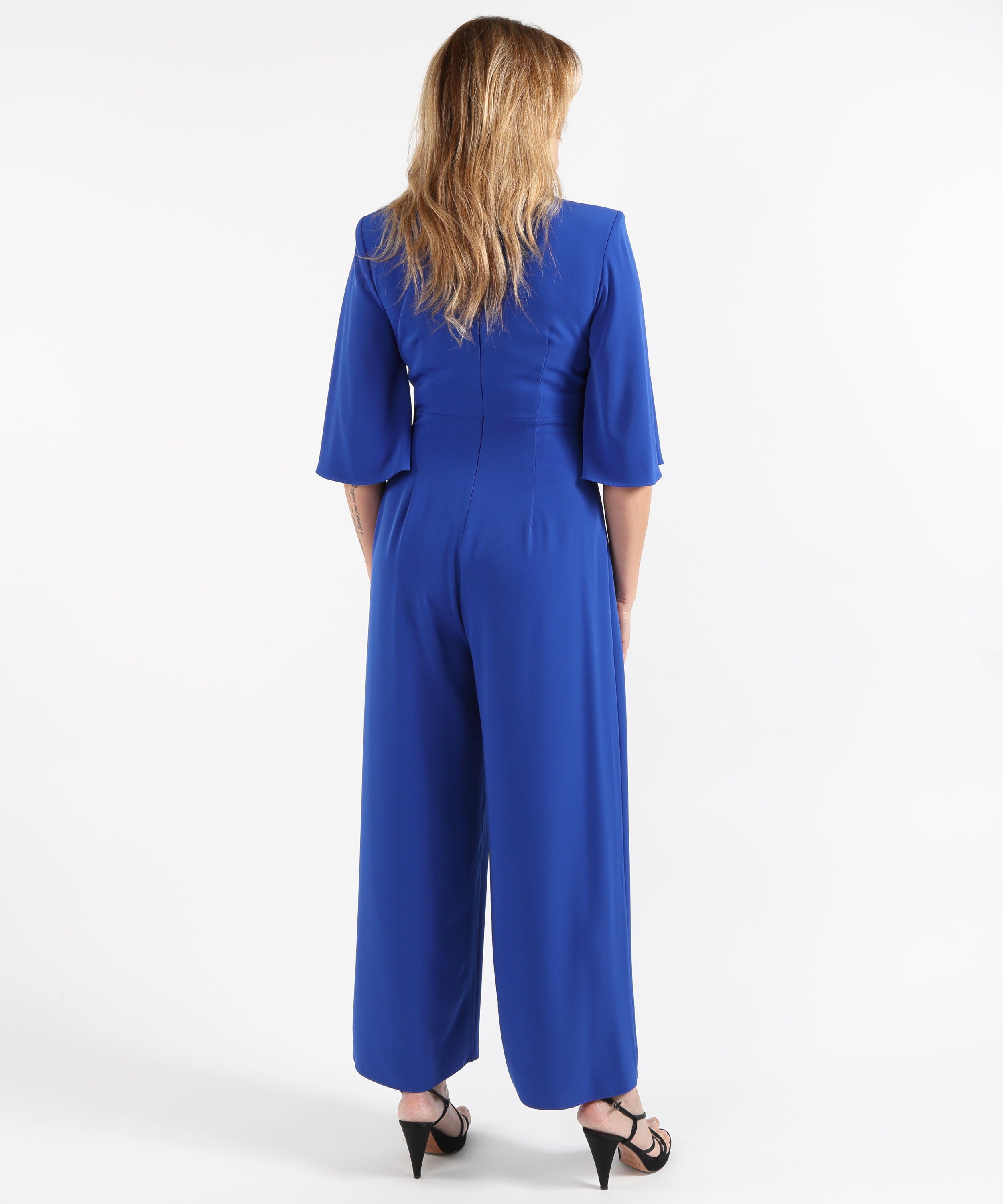 Jumpsuits SONIA PENA Elegant Jumpsuit with 3/4 Sleeves Zaffiro | SONIA PENA