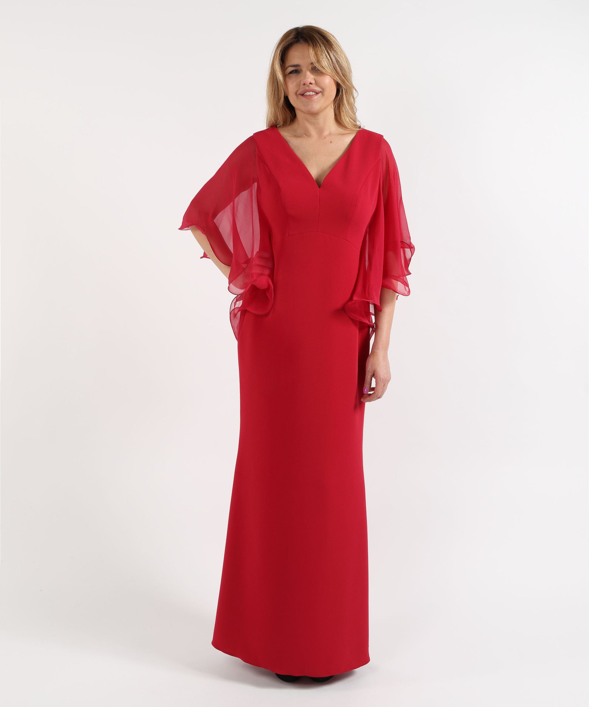 Abiti ANTONIO D'ERRICO Abito Lungo con Scollo a V Magenta | ANTONIO D'ERRICO