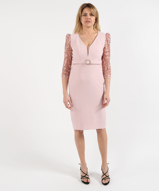 Abiti ANTONIO D'ERRICO Abito Midi con Paillettes Rosa | ANTONIO D'ERRICO