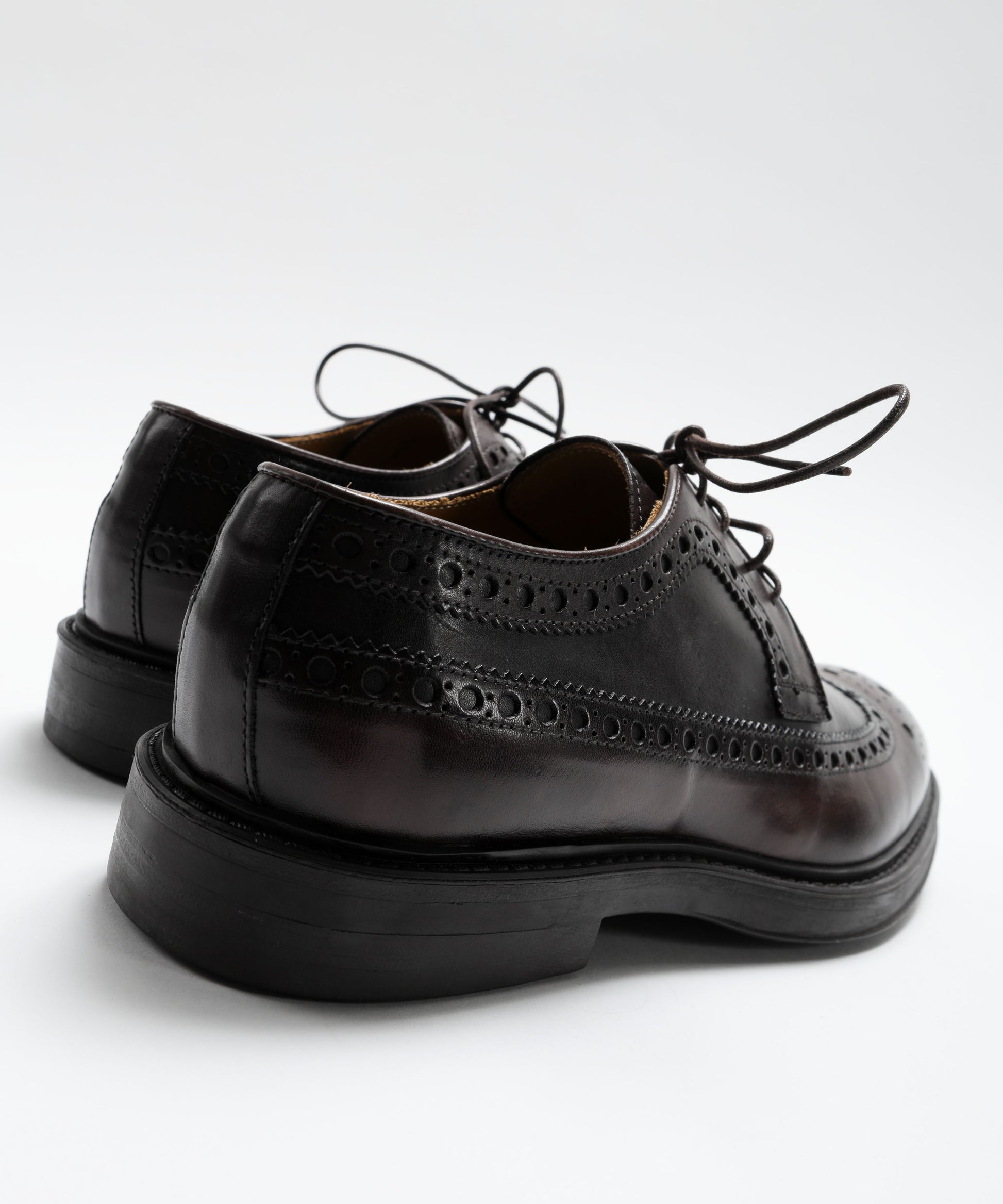 Lace-up shoes CORVARI 4-Eyelet Duilio Derby Shoes in Leather with Rubber Sole Ebano | CORVARI