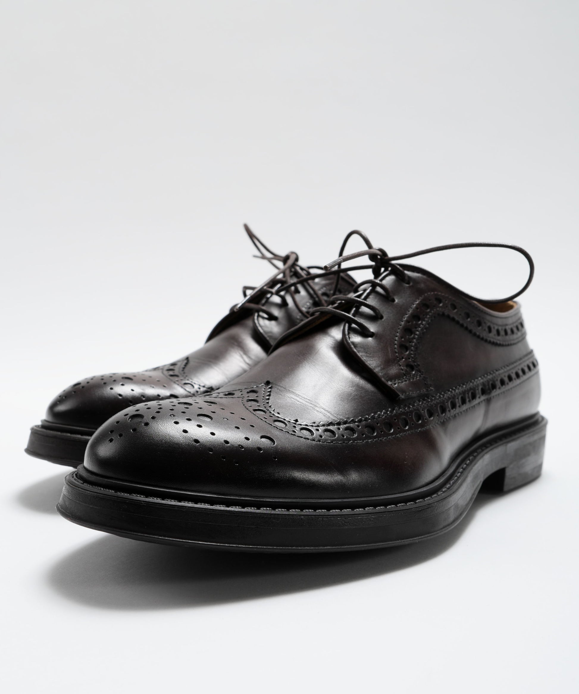 Lace-up shoes CORVARI 4-Eyelet Duilio Derby Shoes in Leather with Rubber Sole Ebano | CORVARI