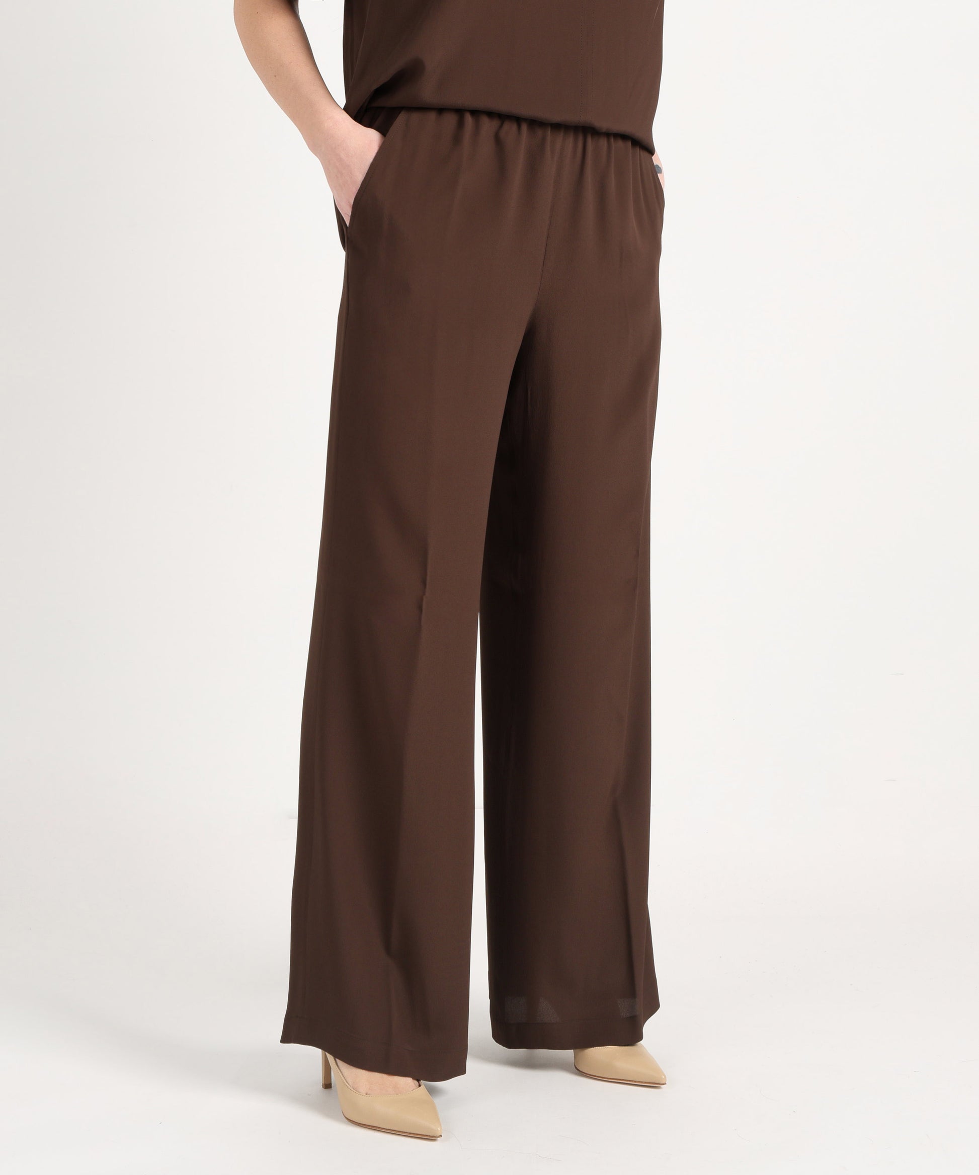 Pantaloni SEVENTY Pantapalazzo Marrone freddo | SEVENTY