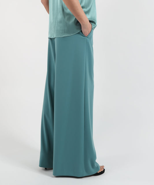 Pantaloni ELENA MIRO' Pantaloni palazzo in cady Verde acqua | ELENA MIRO'