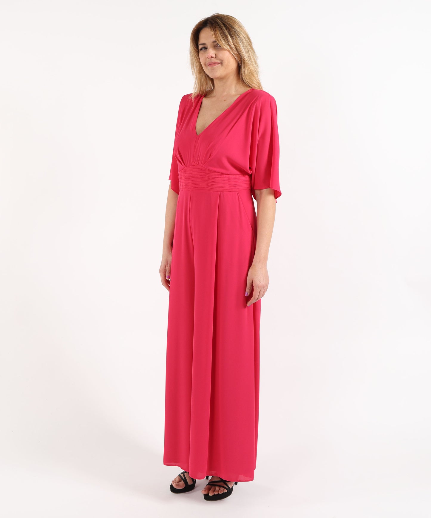 SONIA PENA Jumpsuit with Wide-Leg Pleated Trousers