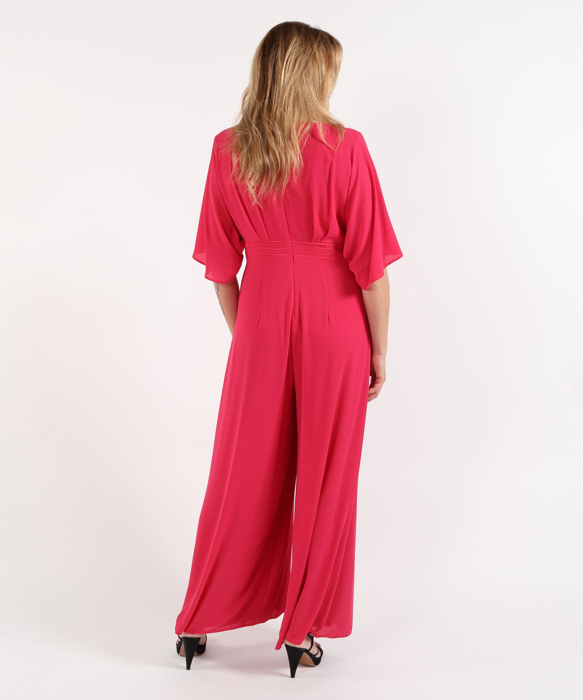Jumpsuits SONIA PENA Jumpsuit with Wide-Leg Pleated Trousers Fuxia | SONIA PENA
