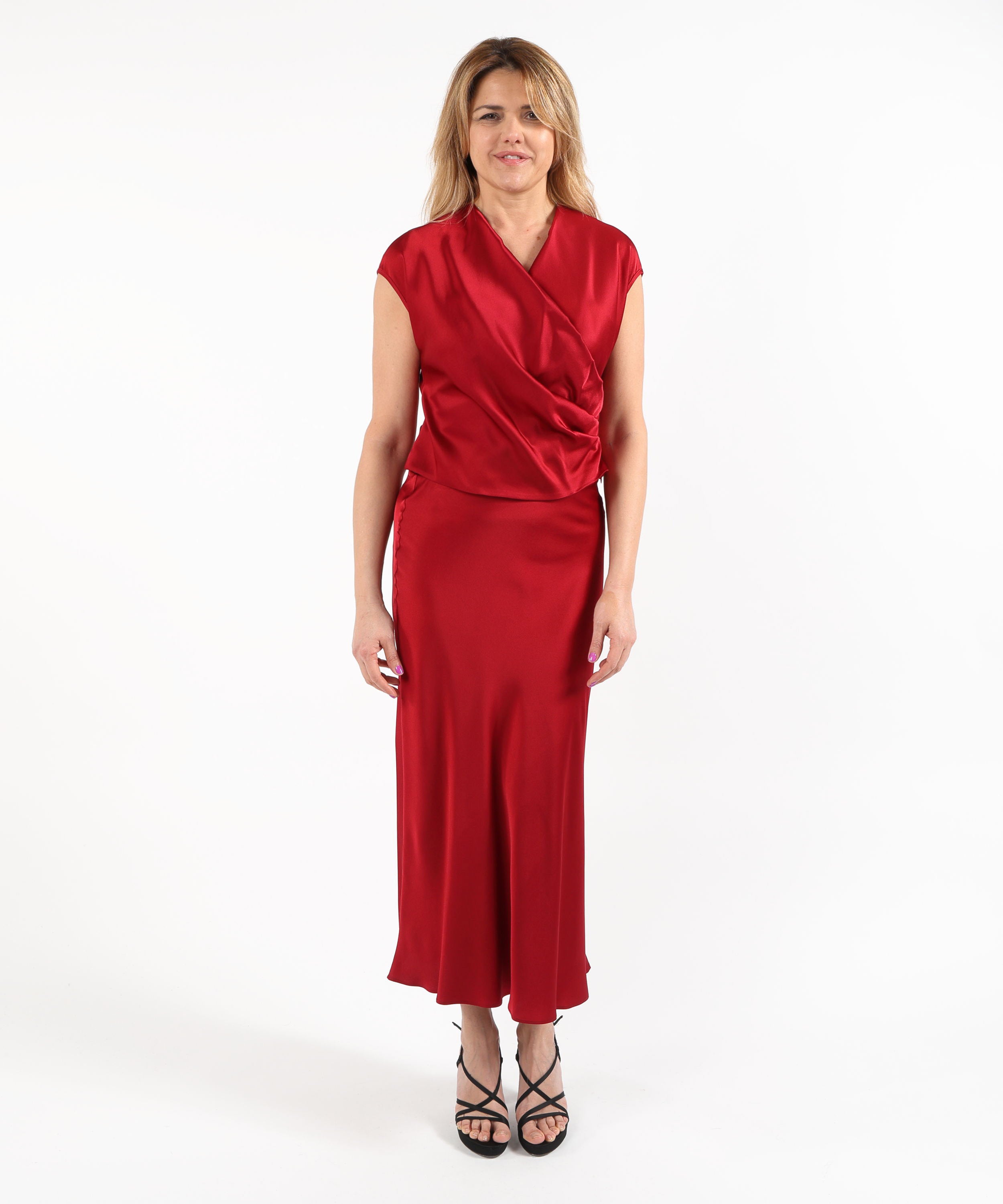 Completi CLIPS Completo Top e Gonna Lunga Rosso | CLIPS