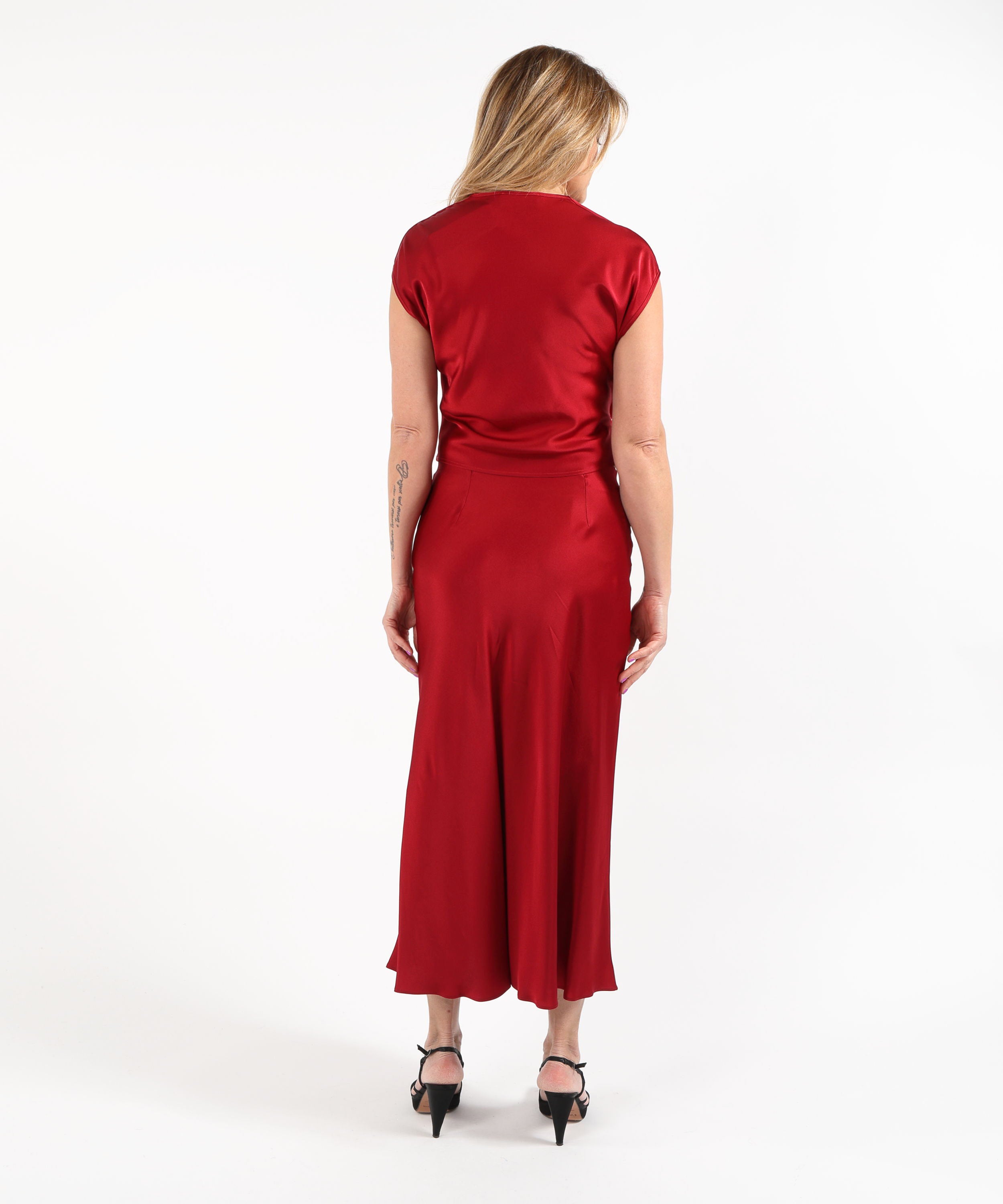 Completi CLIPS Completo Top e Gonna Lunga Rosso | CLIPS