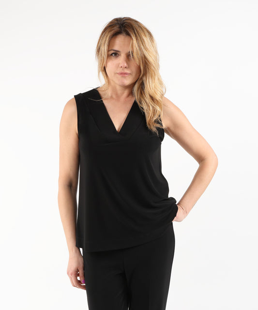 Top RIBKOFF Top senza maniche in maglia effetto seta Nero | RIBKOFF
