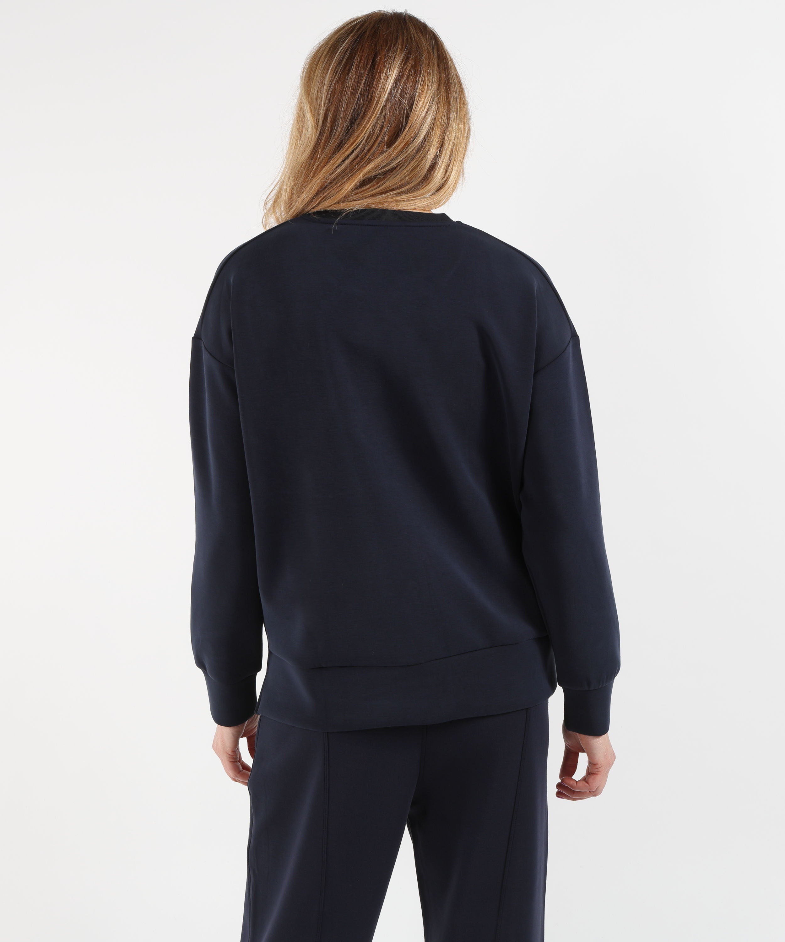 Sweatshirts ELENA MIRO' Scuba Sweatshirt with Monogram Logo Blu | ELENA MIRO'