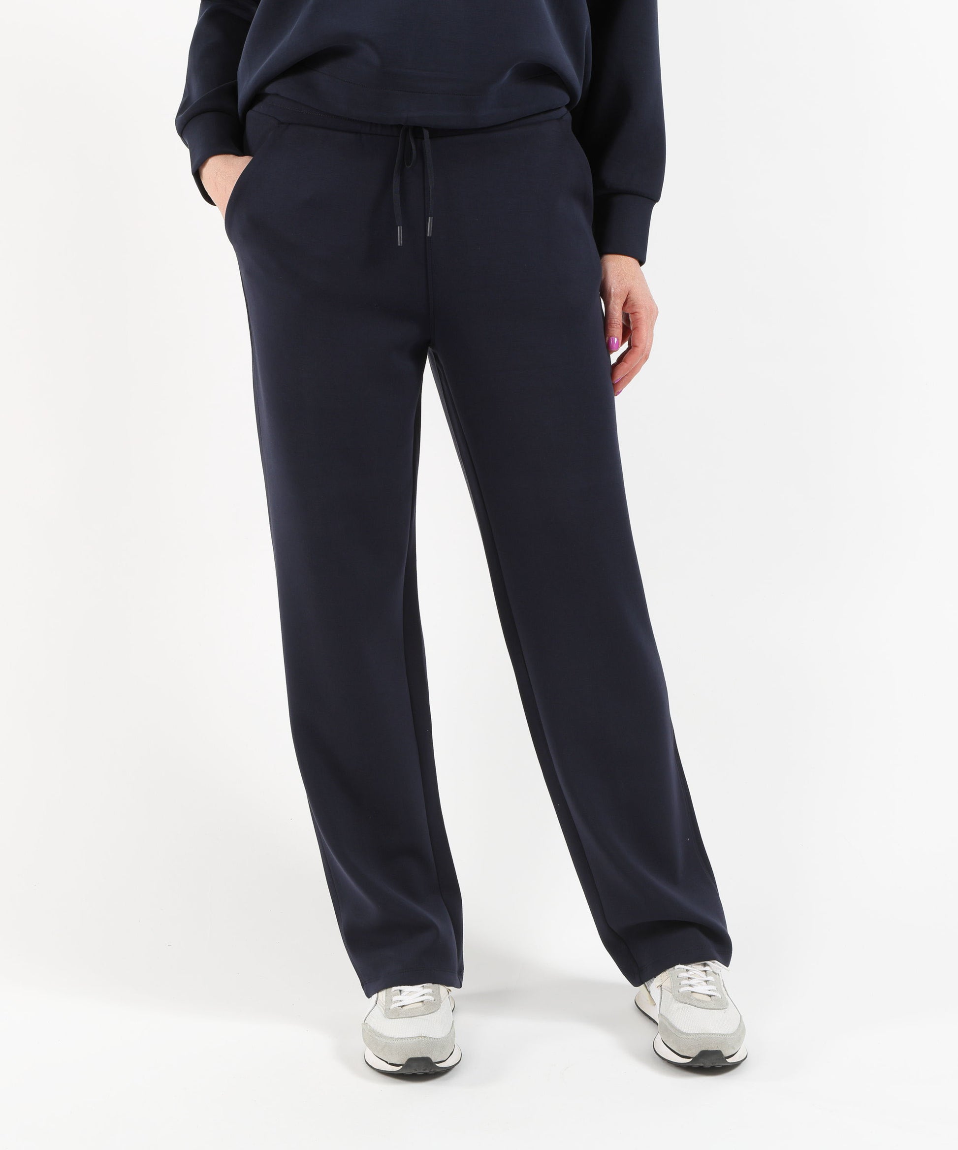 Trousers ELENA MIRO' Scuba Palazzo Pants Blu | ELENA MIRO'
