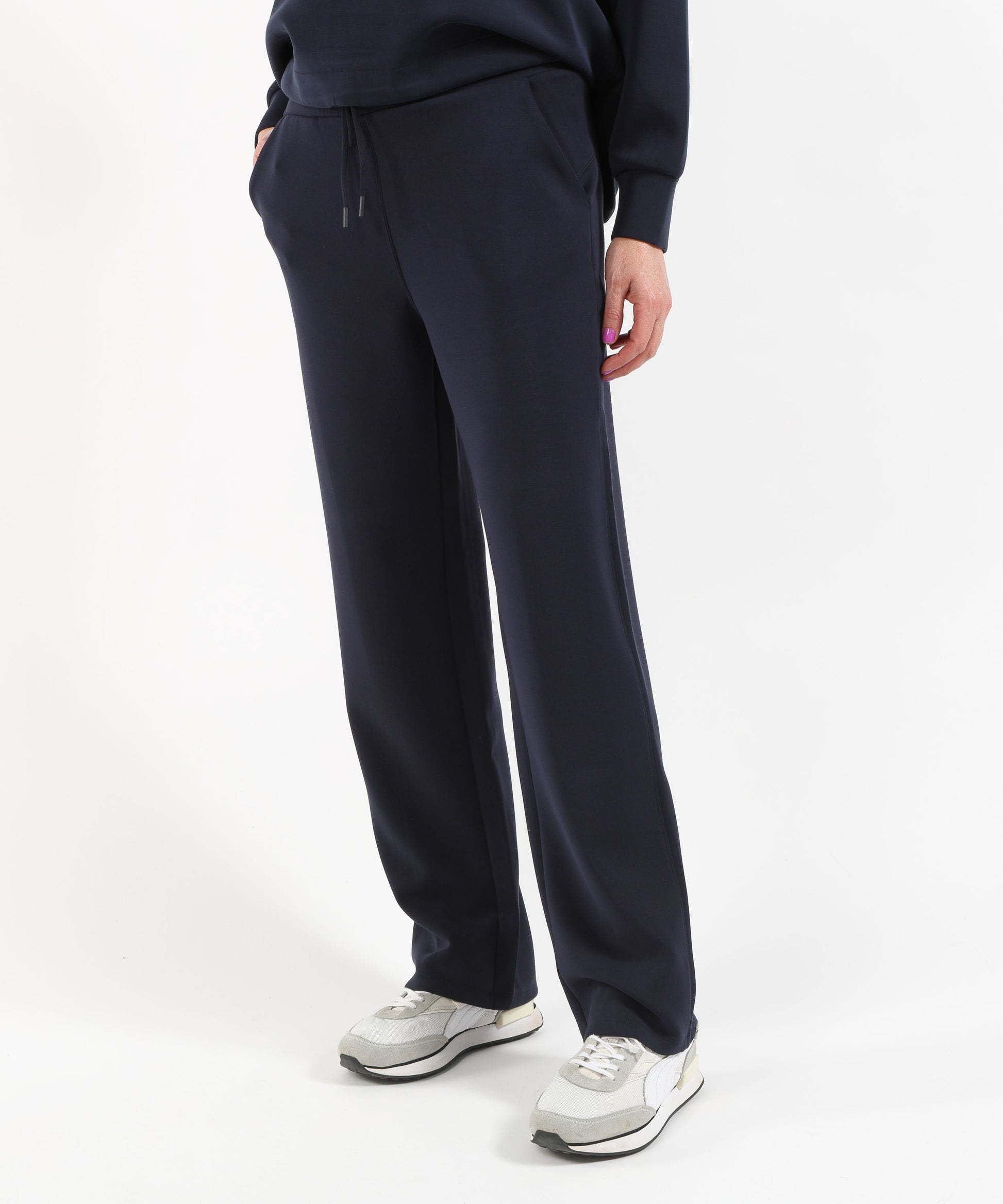 Trousers ELENA MIRO' Scuba Palazzo Pants Blu | ELENA MIRO'