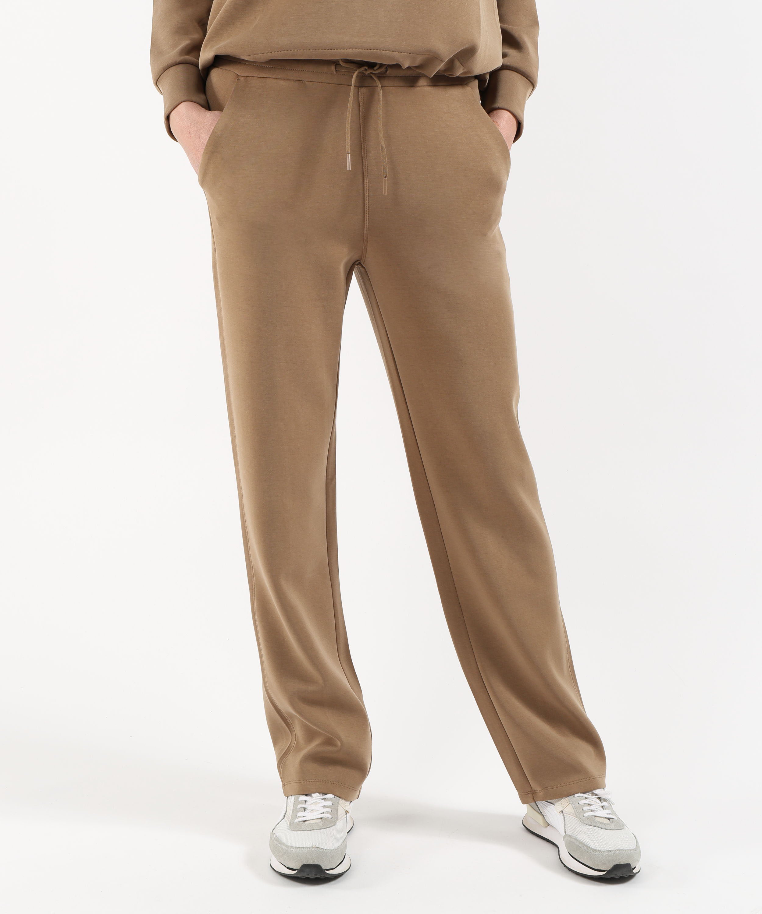 Pantaloni ELENA MIRO' Pantaloni palazzo in scuba Beige | ELENA MIRO'
