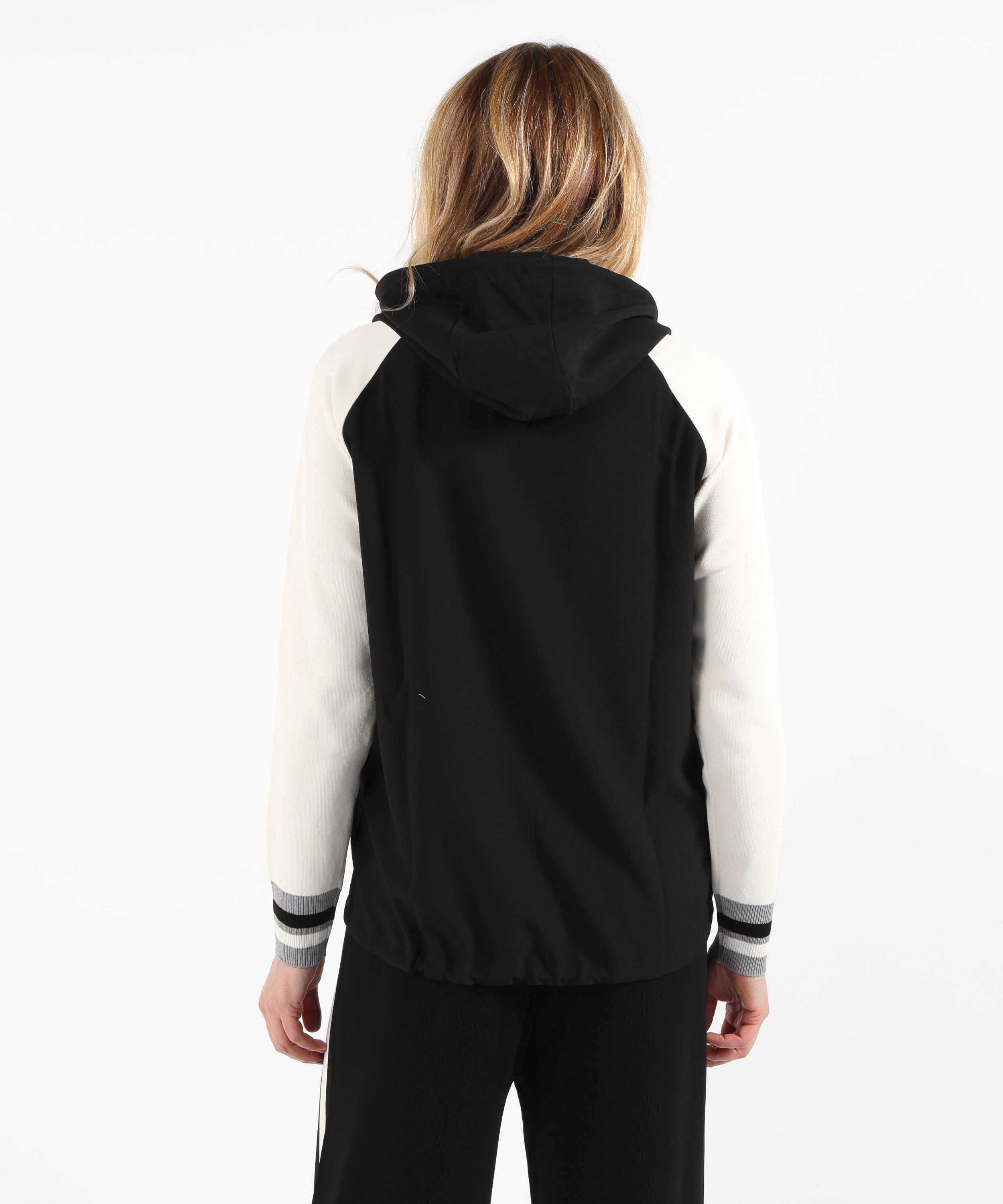 Sweatshirts ELENA MIRO' Viscose-Blend Hooded Zip Cardigan Multicolor | ELENA MIRO'