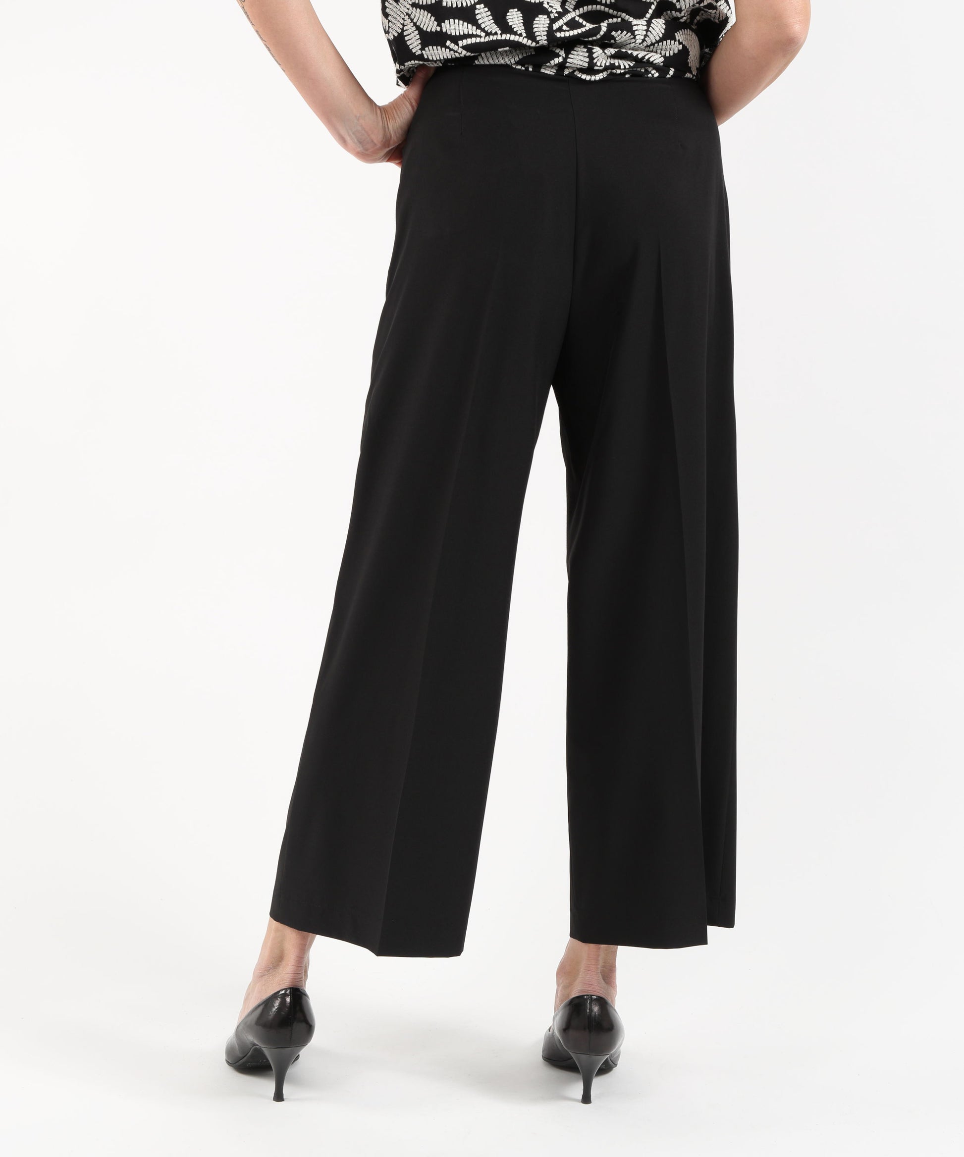 Trousers ELENA MIRO' Palazzo Pants Nero | ELENA MIRO'