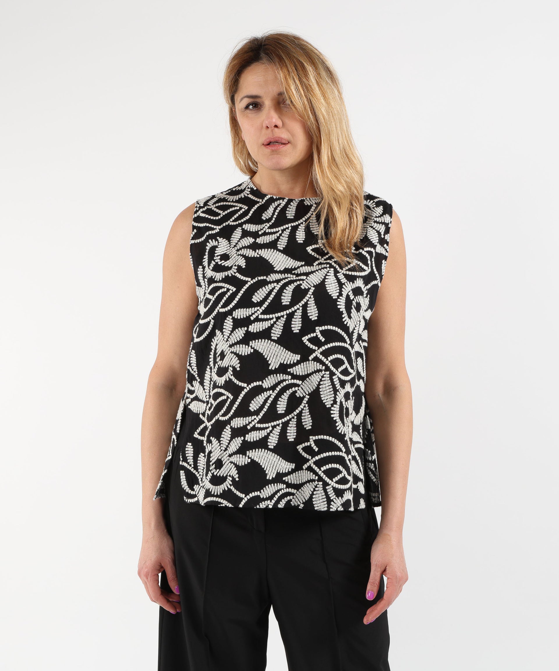 ELENA MIRO' Top ricamato