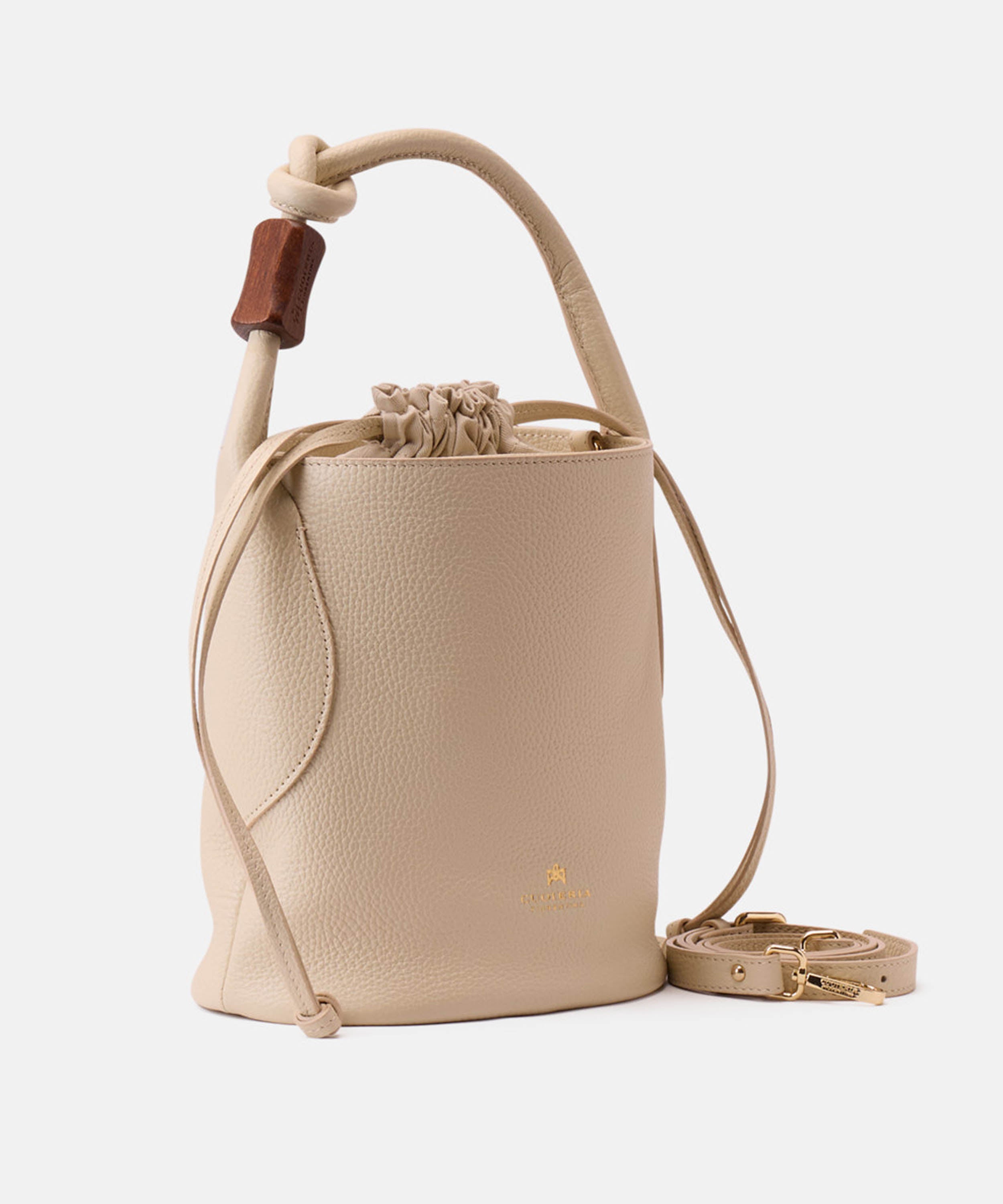 Bags CUOIERIA FIORENTINA Small Agata Bucket Bag Prosecco | CUOIERIA FIORENTINA