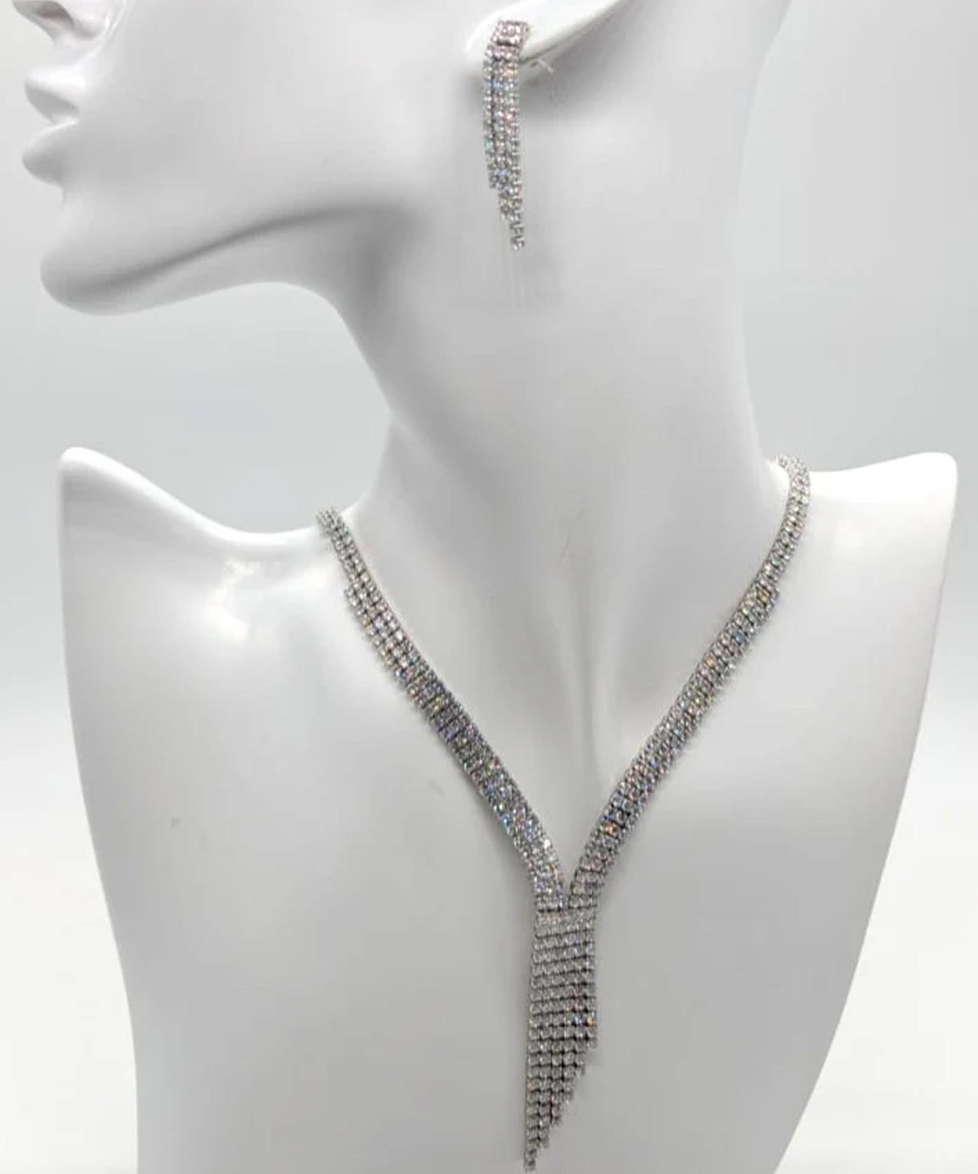 Set ENZO RUSSO Crystal Cubic Zirconia Jewelry Set Argento | ENZO RUSSO