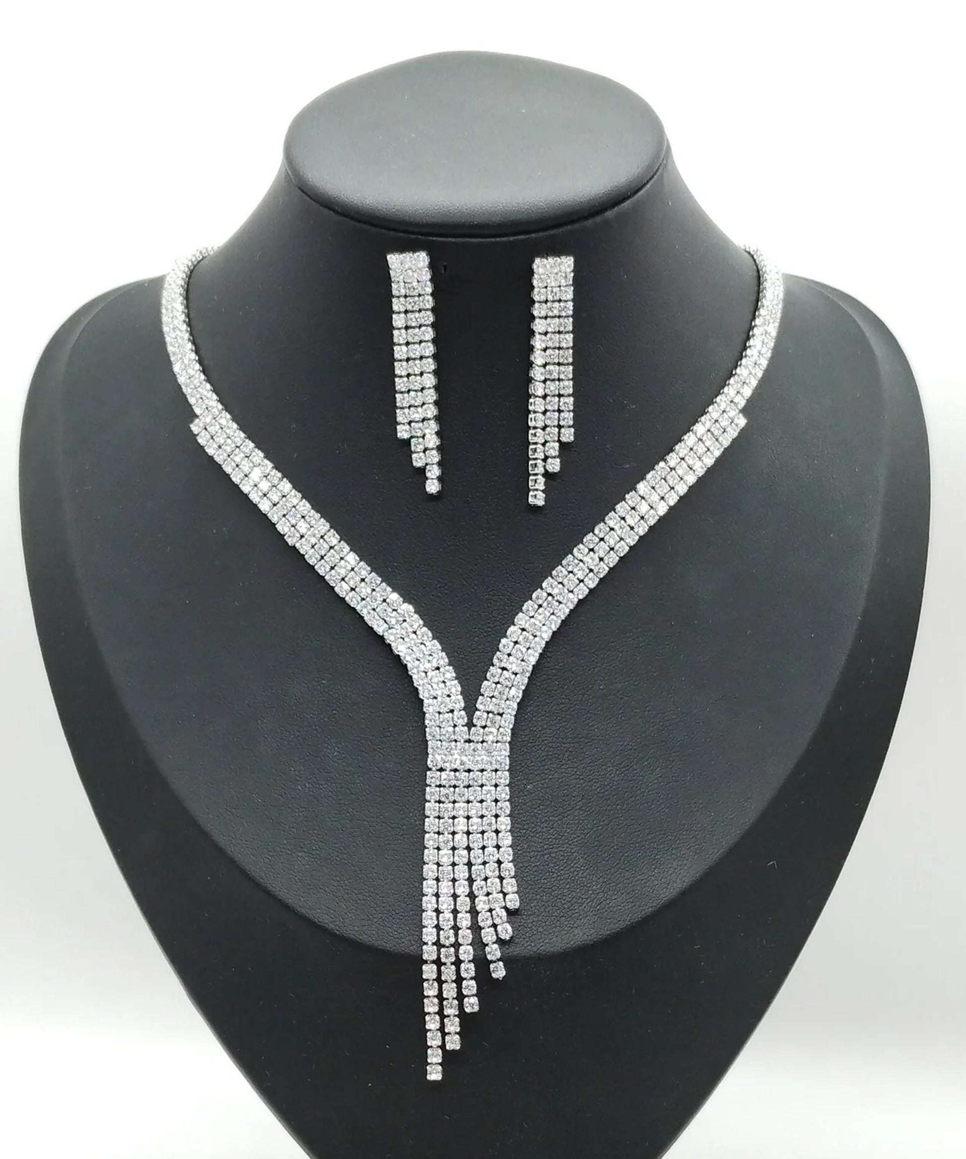 Set ENZO RUSSO Crystal Cubic Zirconia Jewelry Set Argento | ENZO RUSSO