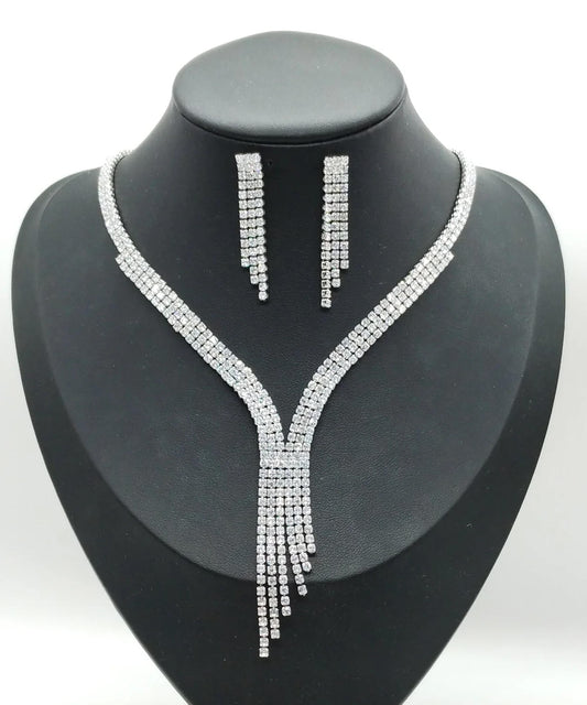 Set ENZO RUSSO Crystal Cubic Zirconia Jewelry Set Argento | ENZO RUSSO