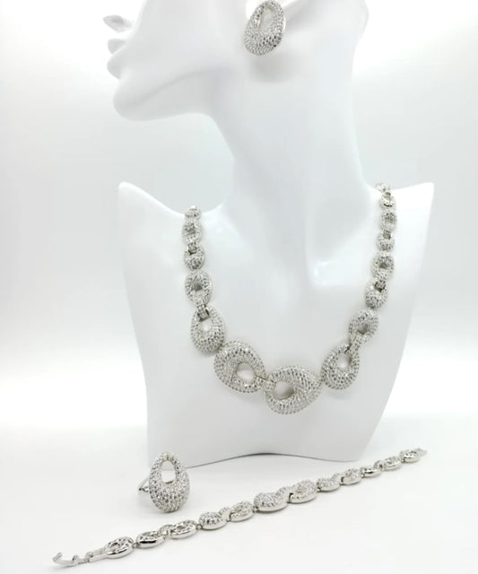 ENZO RUSSO Parure Completa in Zirconi Crystal