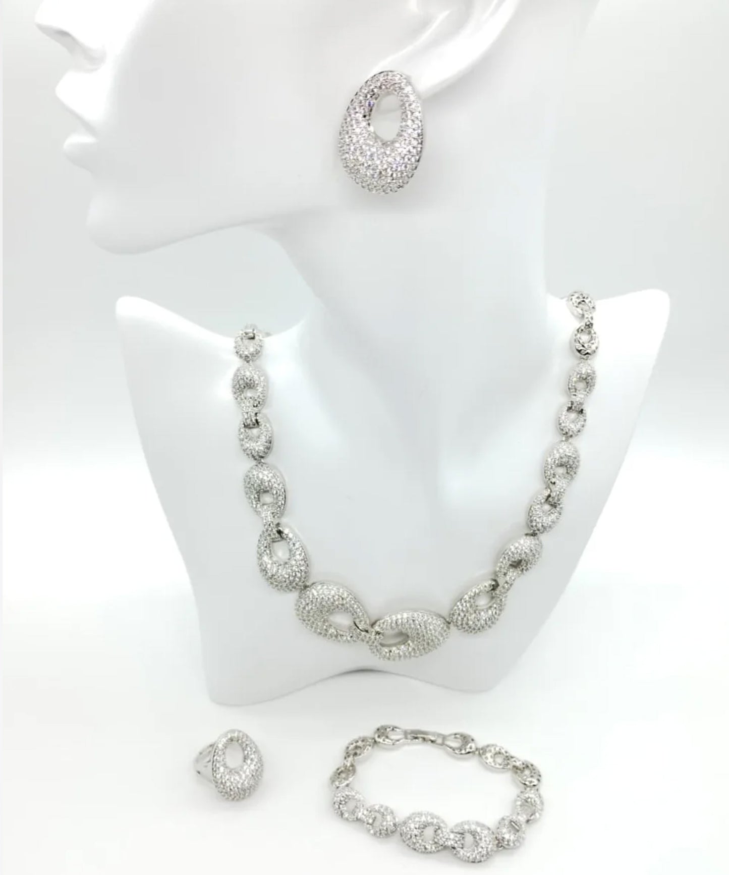 ENZO RUSSO Parure Completa in Zirconi Crystal