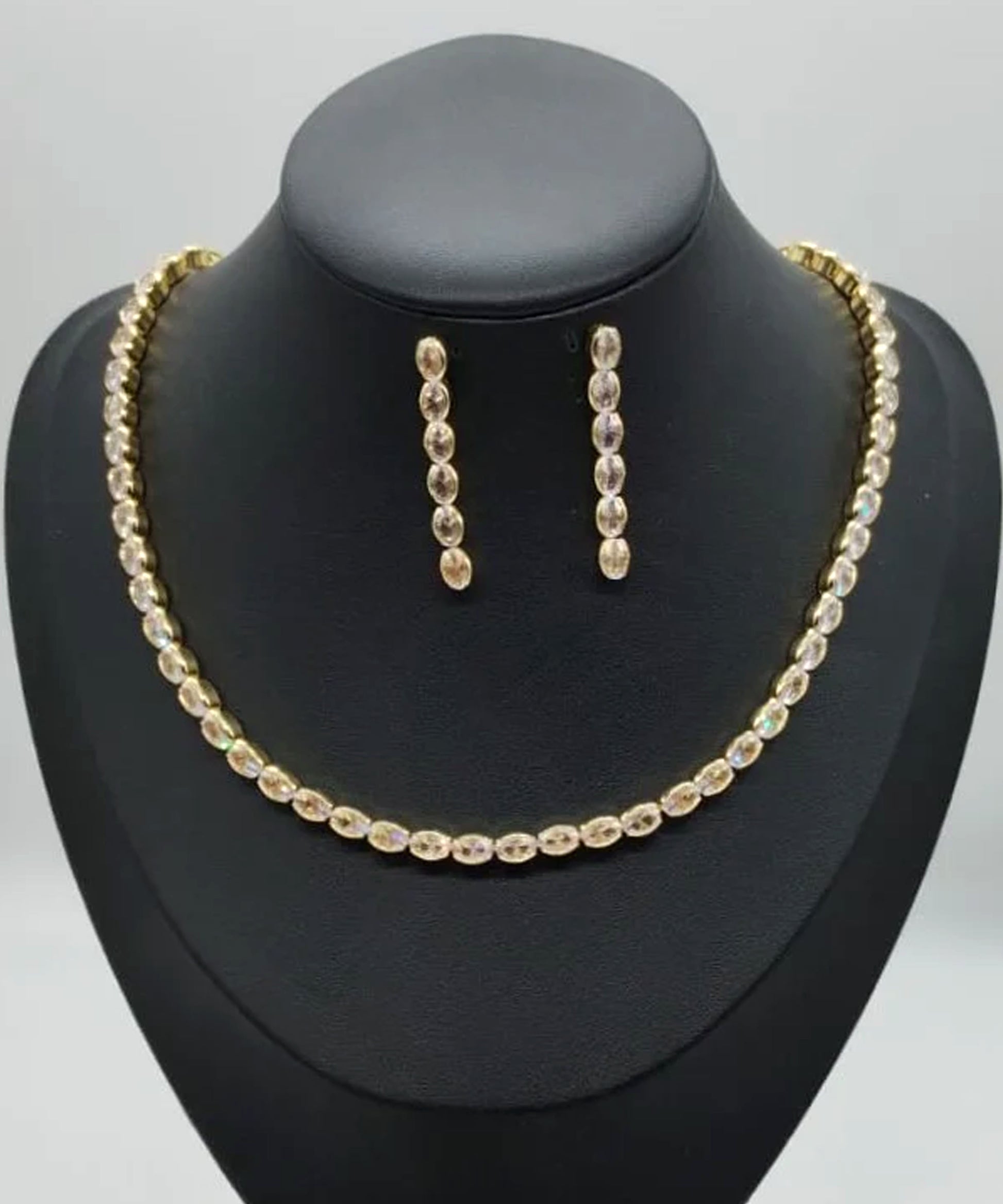 Parure ENZO RUSSO Parure con Zirconi Crystal e Rodiatura Oro Oro | ENZO RUSSO