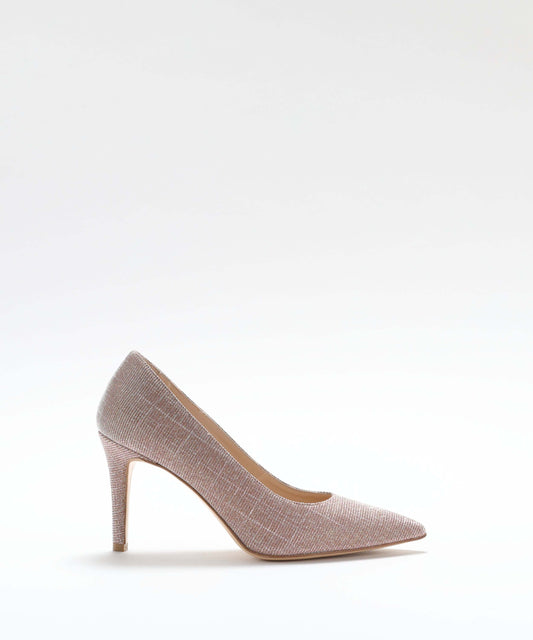Pumps WALTER VIOLET Pumps in leather and shimmering fabric Carne | WALTER VIOLET