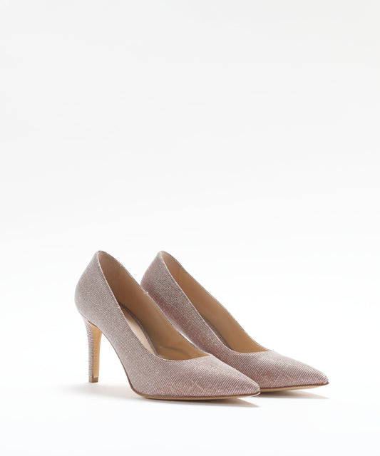 Pumps WALTER VIOLET Pumps in leather and shimmering fabric Carne | WALTER VIOLET
