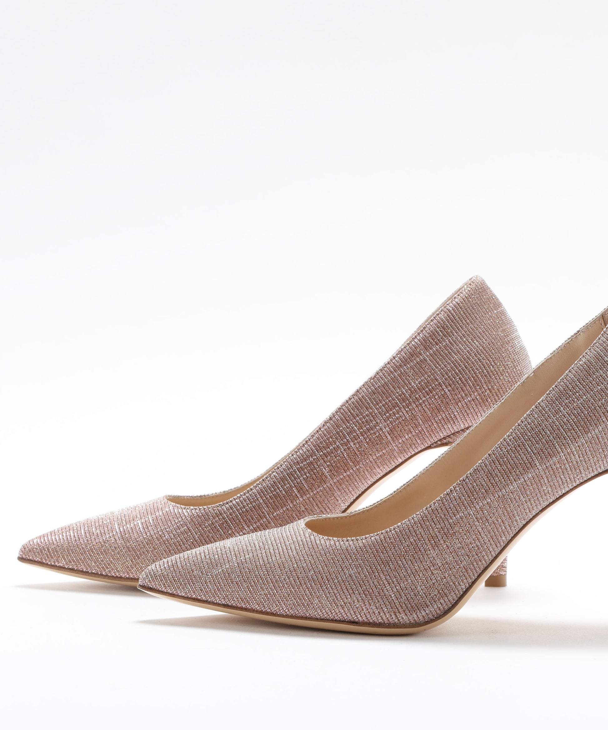Pumps WALTER VIOLET Pumps in leather and shimmering fabric Carne | WALTER VIOLET
