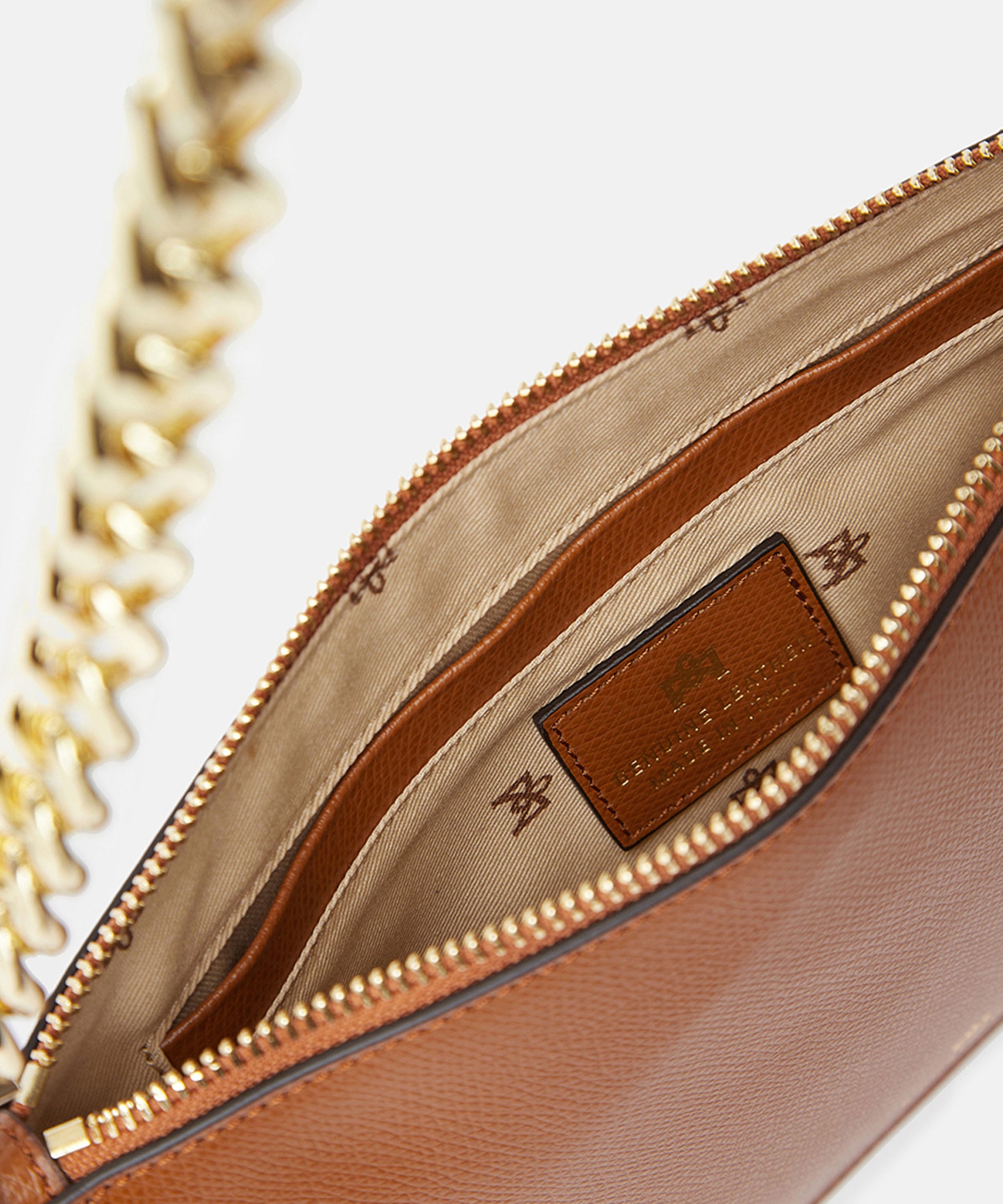 Pochette CUOIERIA FIORENTINA  Alice pochette media con bracciale Cammello | CUOIERIA FIORENTINA
