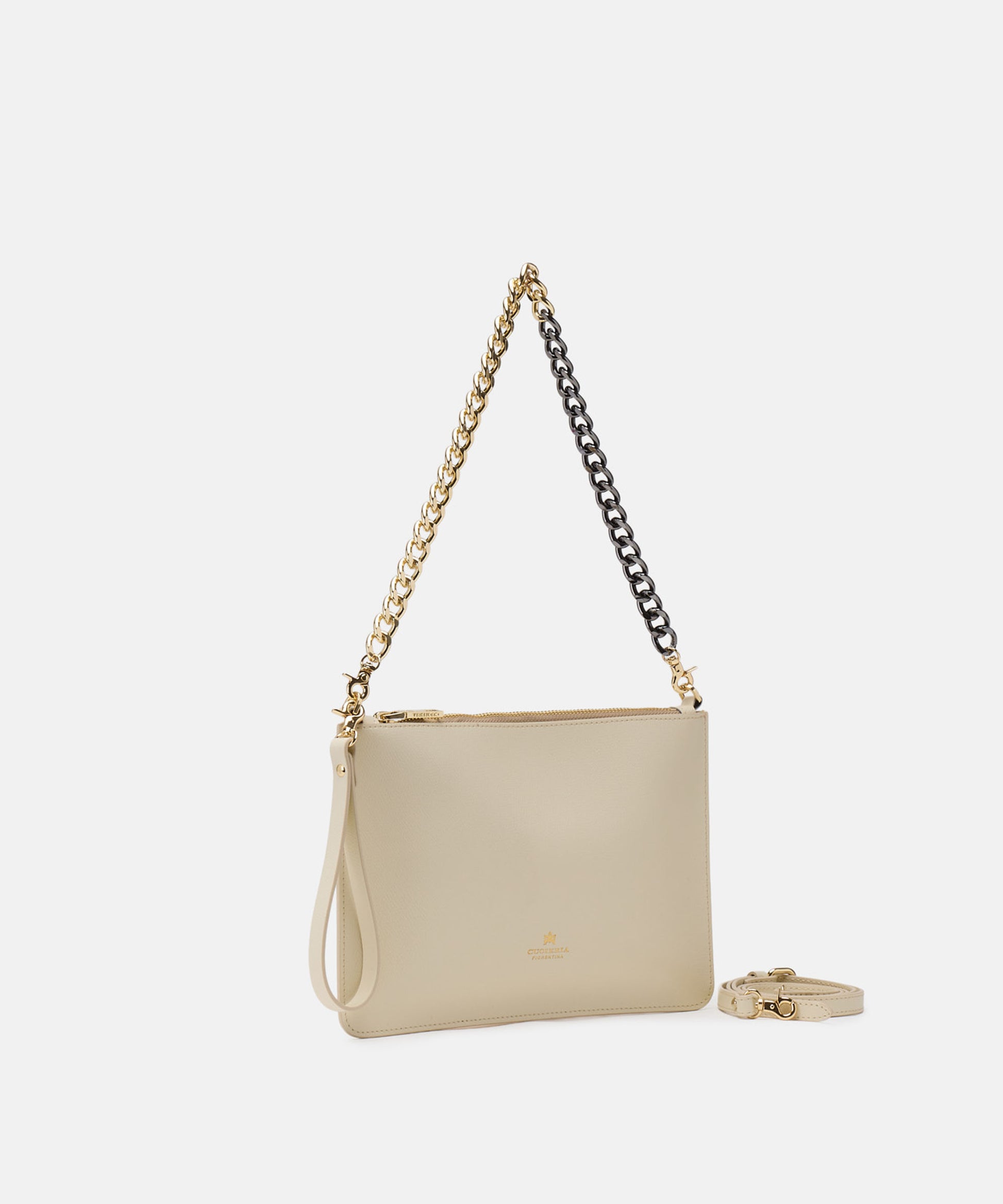Pochette CUOIERIA FIORENTINA  Alice pochette media con bracciale Prosecco | CUOIERIA FIORENTINA