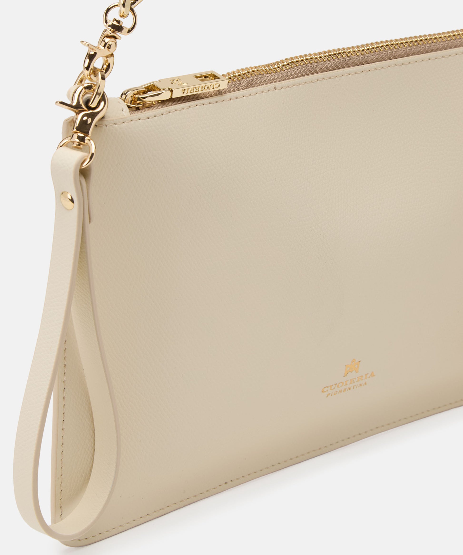 Pochette CUOIERIA FIORENTINA  Alice pochette media con bracciale Prosecco | CUOIERIA FIORENTINA