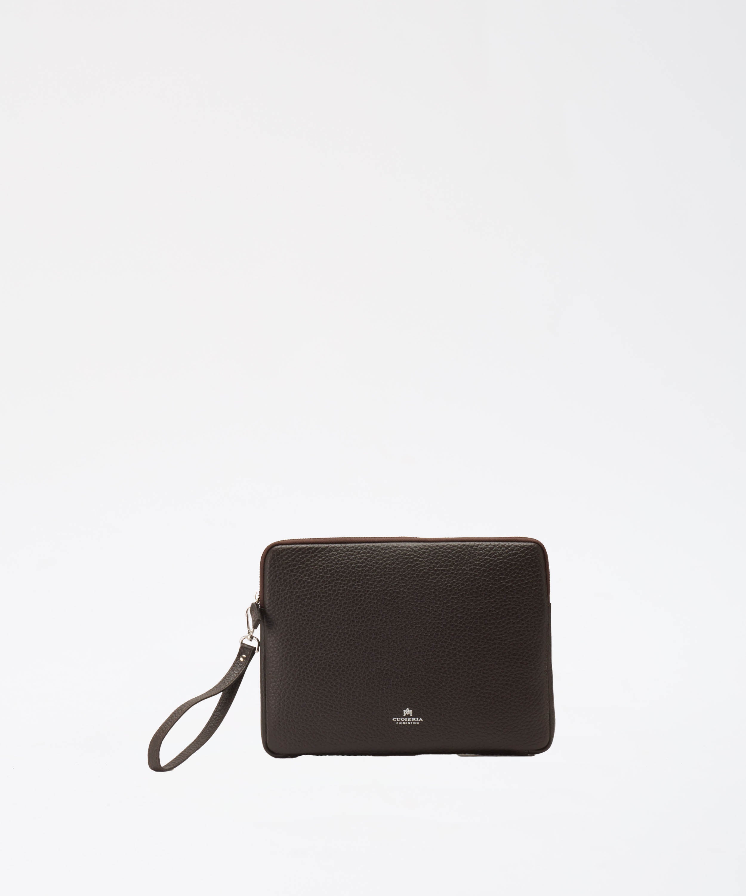 Clutch bags CUOIERIA FIORENTINA  Brad Men’s Tablet Pouch Testa di moro | CUOIERIA FIORENTINA