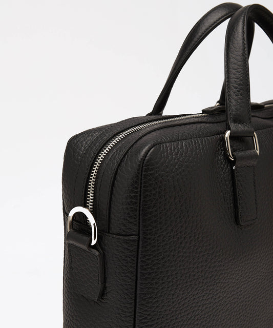 Cartelle CUOIERIA FIORENTINA  Brad 1-Zip 15” Laptop Briefcase Nero | CUOIERIA FIORENTINA