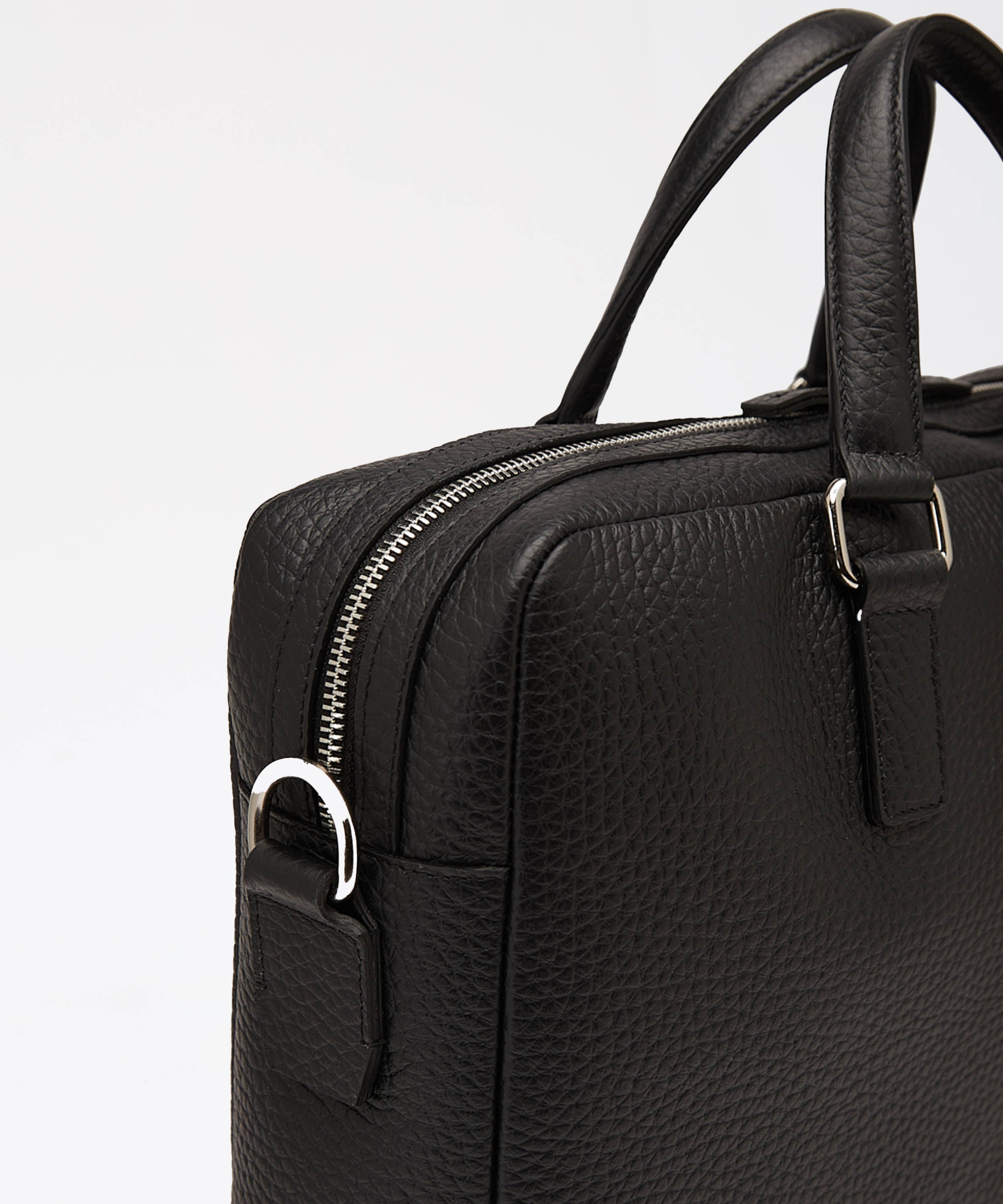 Cartelle CUOIERIA FIORENTINA  Brad 1-Zip 15” Laptop Briefcase Nero | CUOIERIA FIORENTINA
