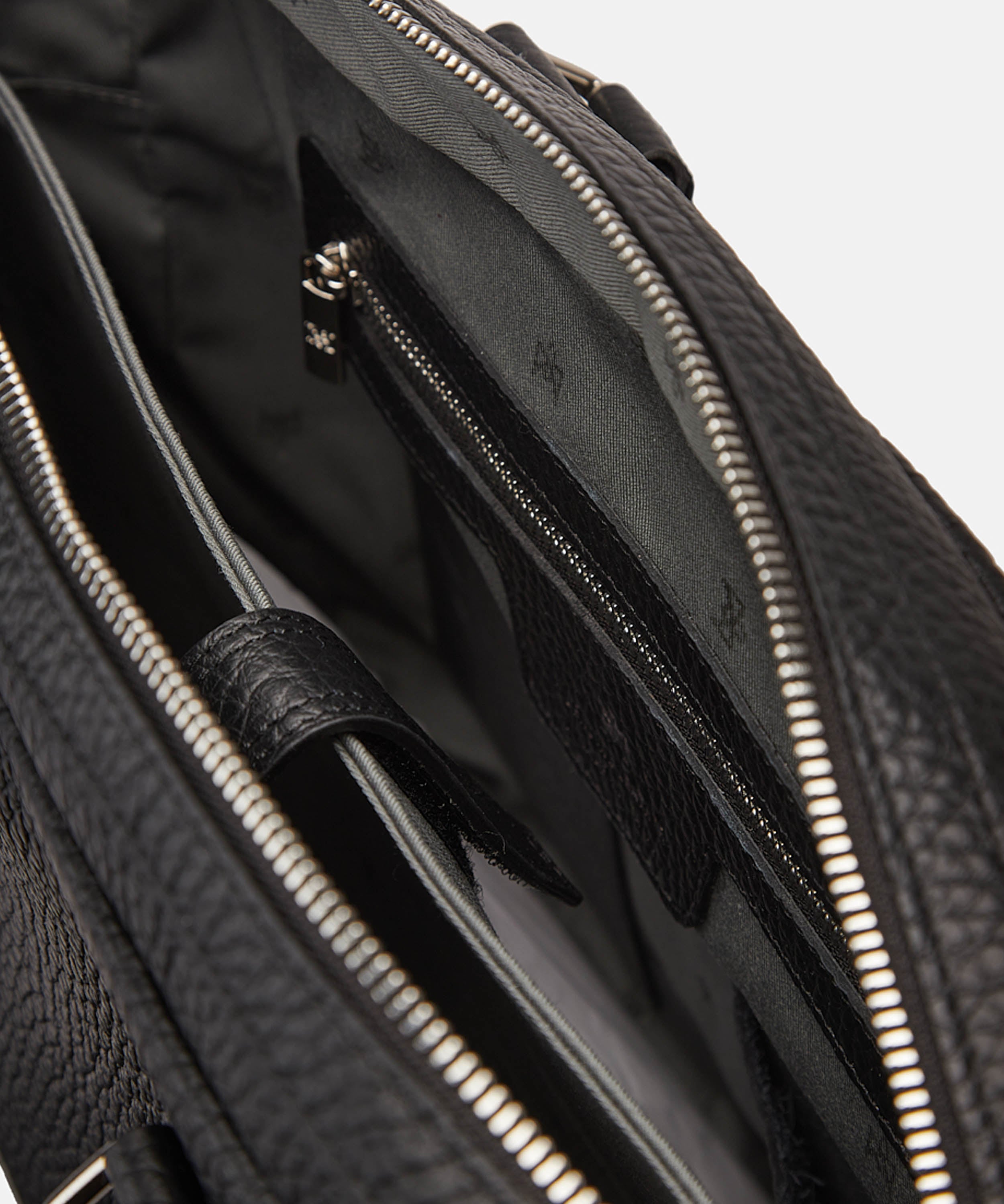 Cartelle CUOIERIA FIORENTINA  Brad 1-Zip 15” Laptop Briefcase Nero | CUOIERIA FIORENTINA