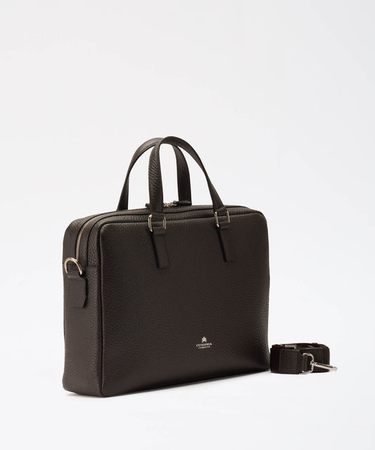 Cartelle CUOIERIA FIORENTINA  Brad cartella 1 zip porta pc 15 Testa di moro | CUOIERIA FIORENTINA