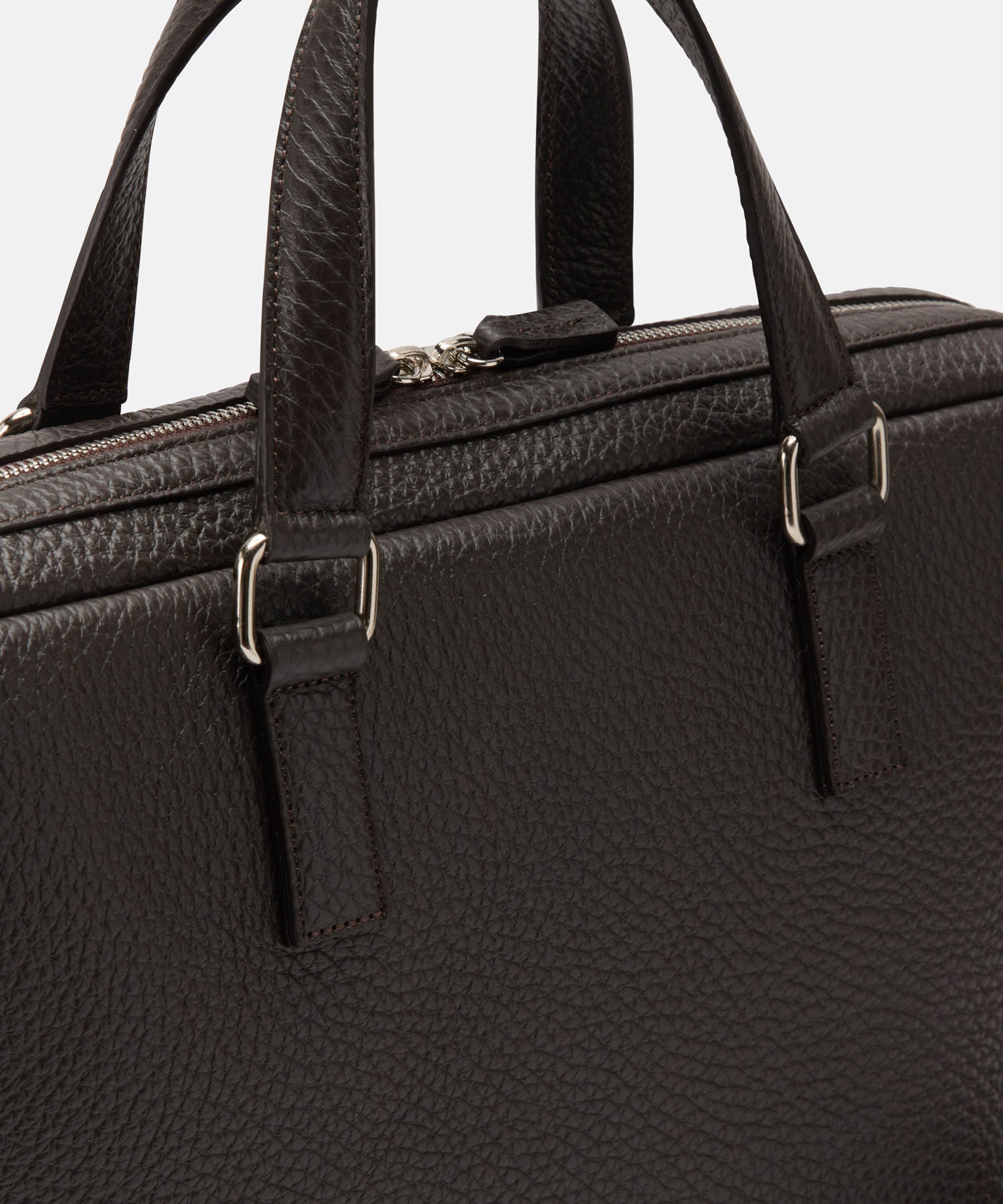 Cartelle CUOIERIA FIORENTINA  Brad 1-Zip 15” Laptop Briefcase Testa di moro | CUOIERIA FIORENTINA